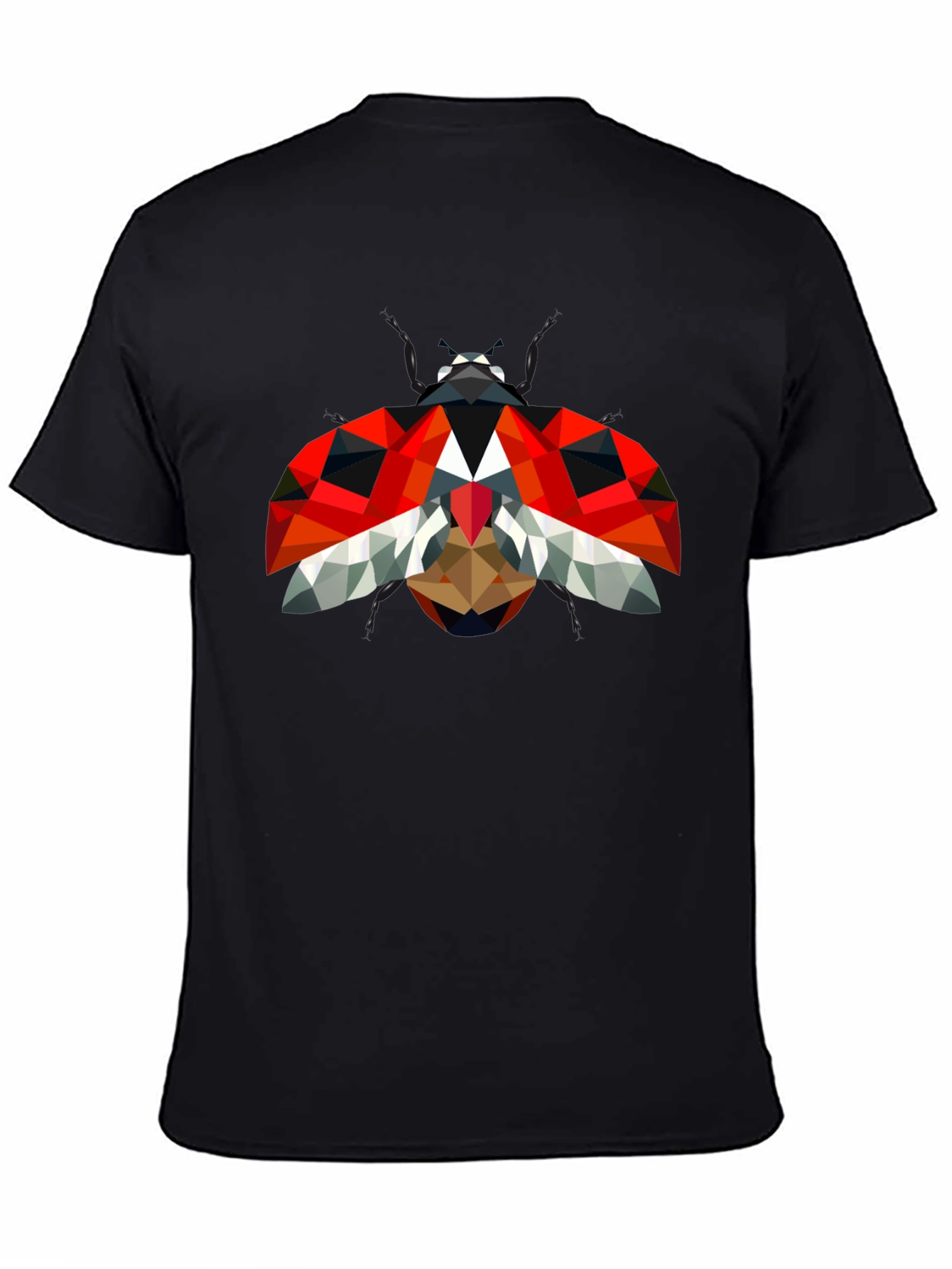Geometric Ladybug Graphic Tee - Modern Style