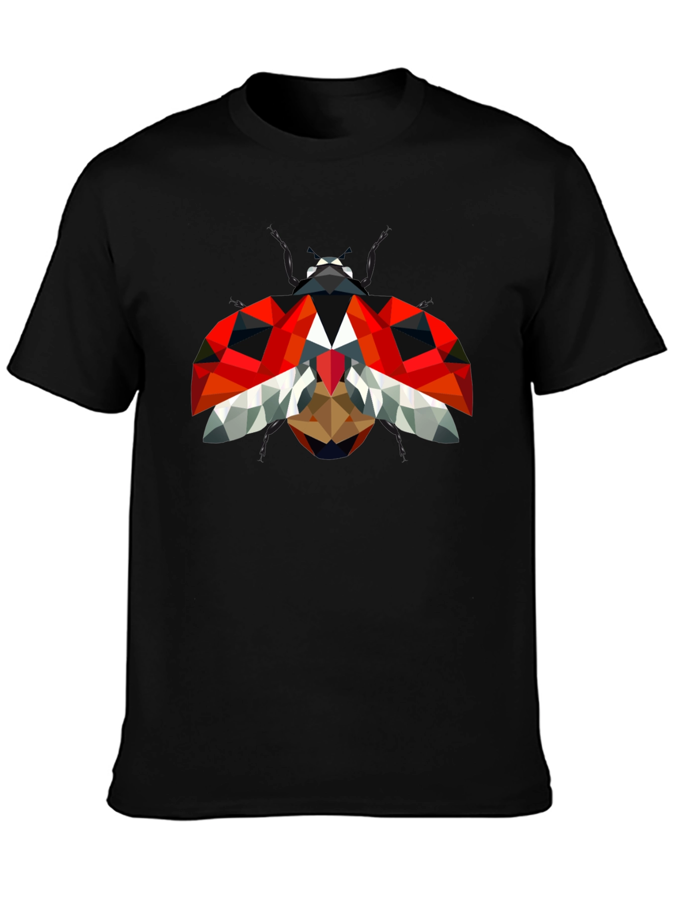 Geometric Ladybug Graphic Tee - Modern Style