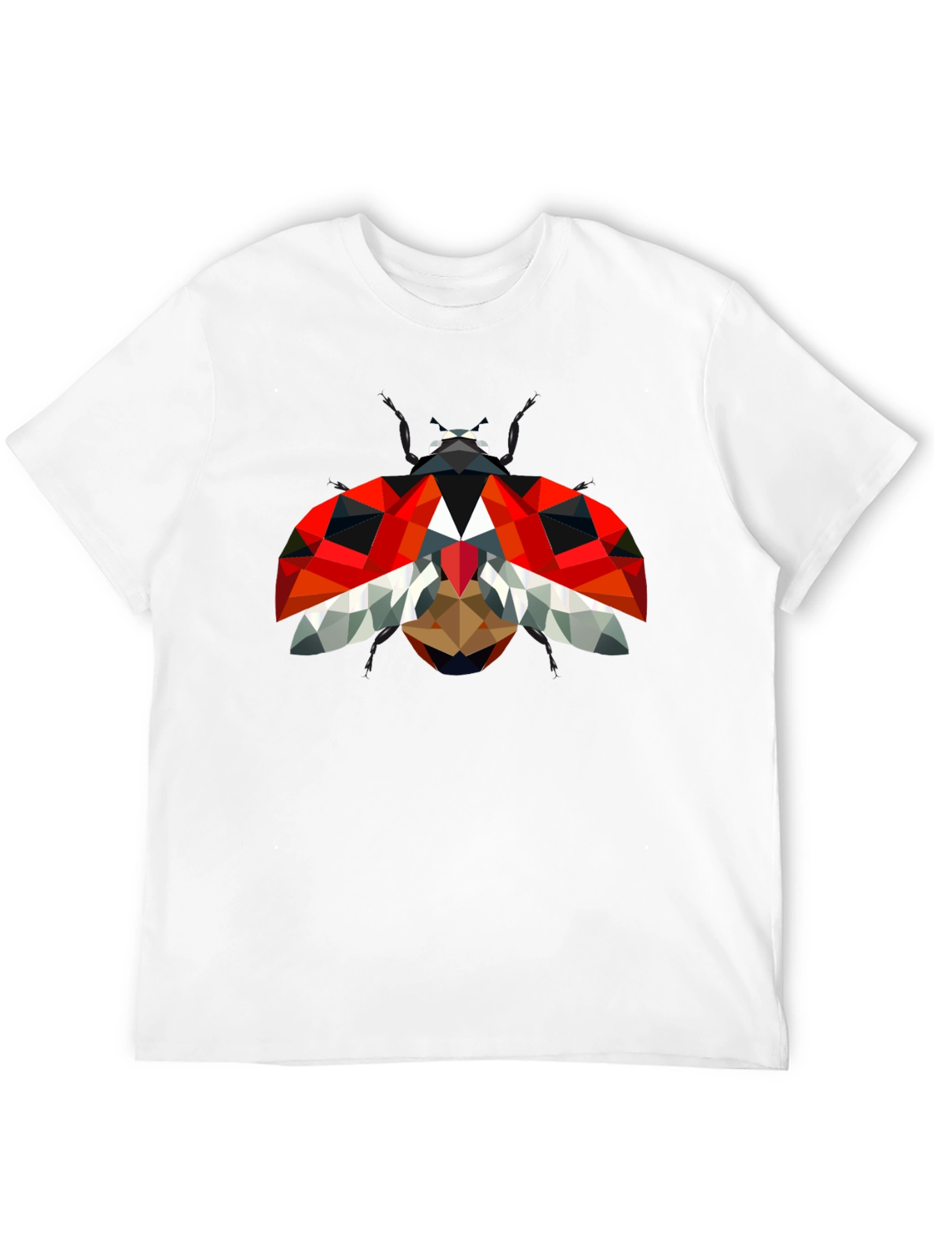 Geometric Ladybug Graphic Tee - Modern Style