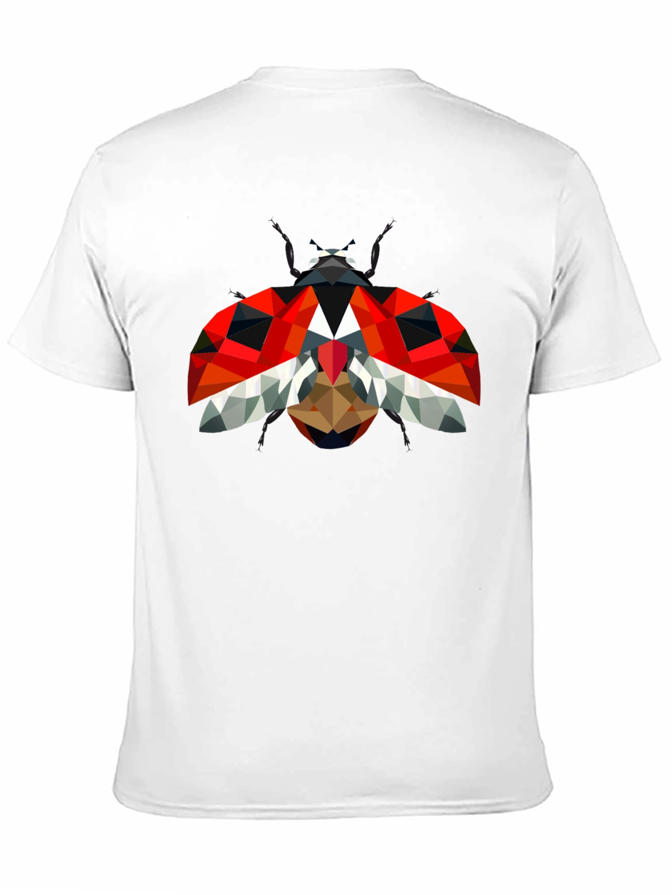 Geometric Ladybug Graphic Tee - Modern Style