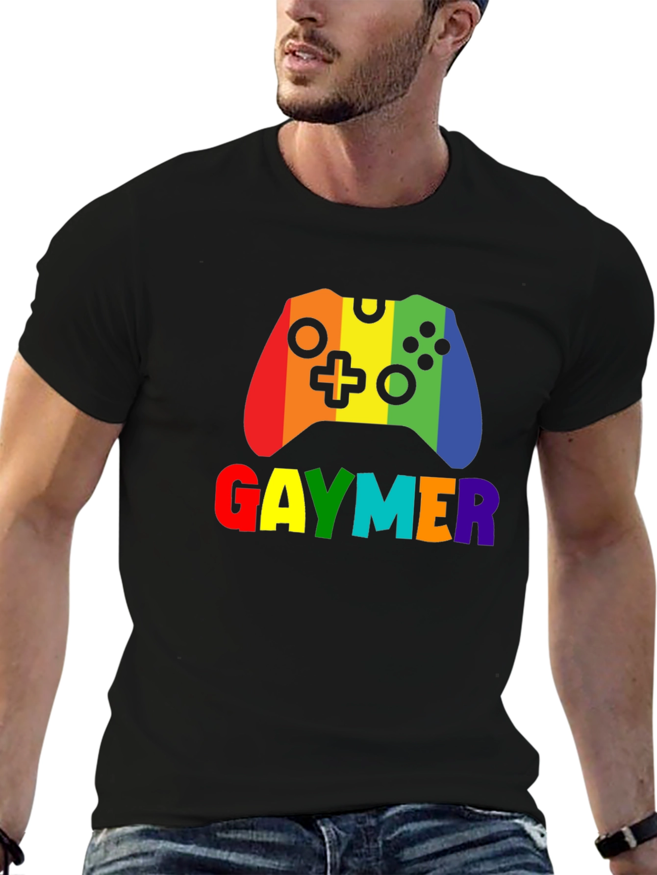 Gaymer Rainbow Graphic T-Shirt