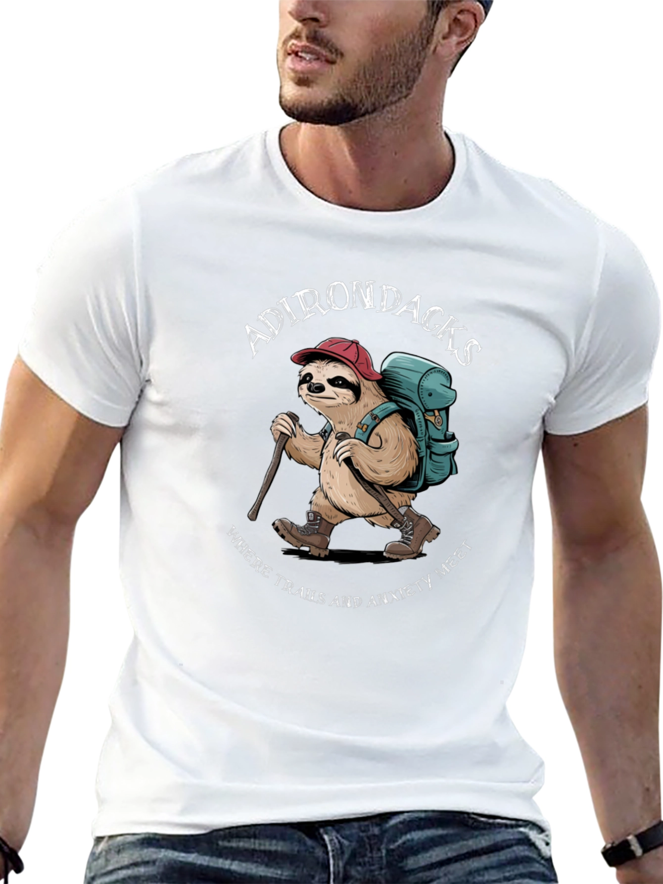 Adirondacks Sloth Hiking T-Shirt