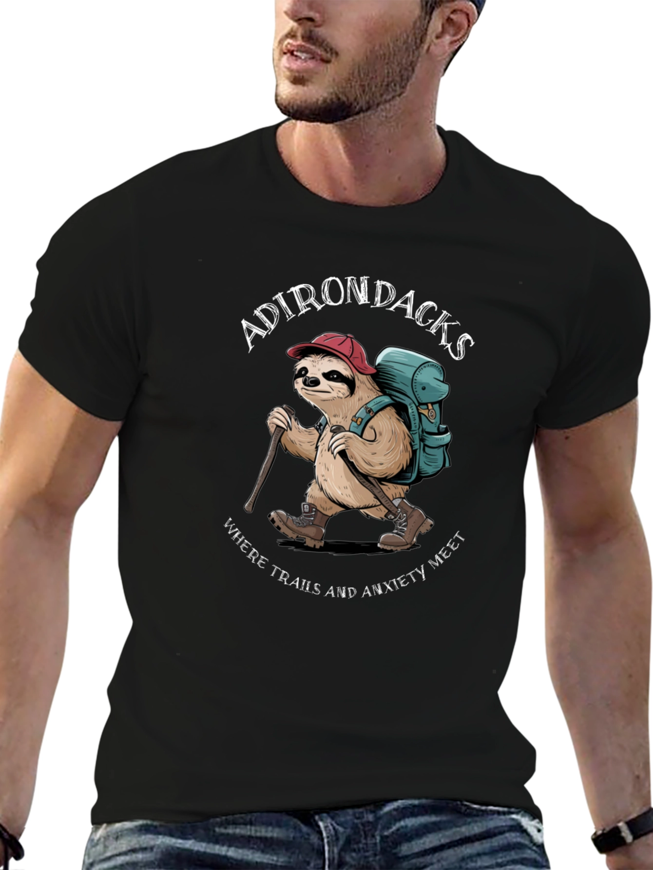 Adirondacks Sloth Hiking T-Shirt