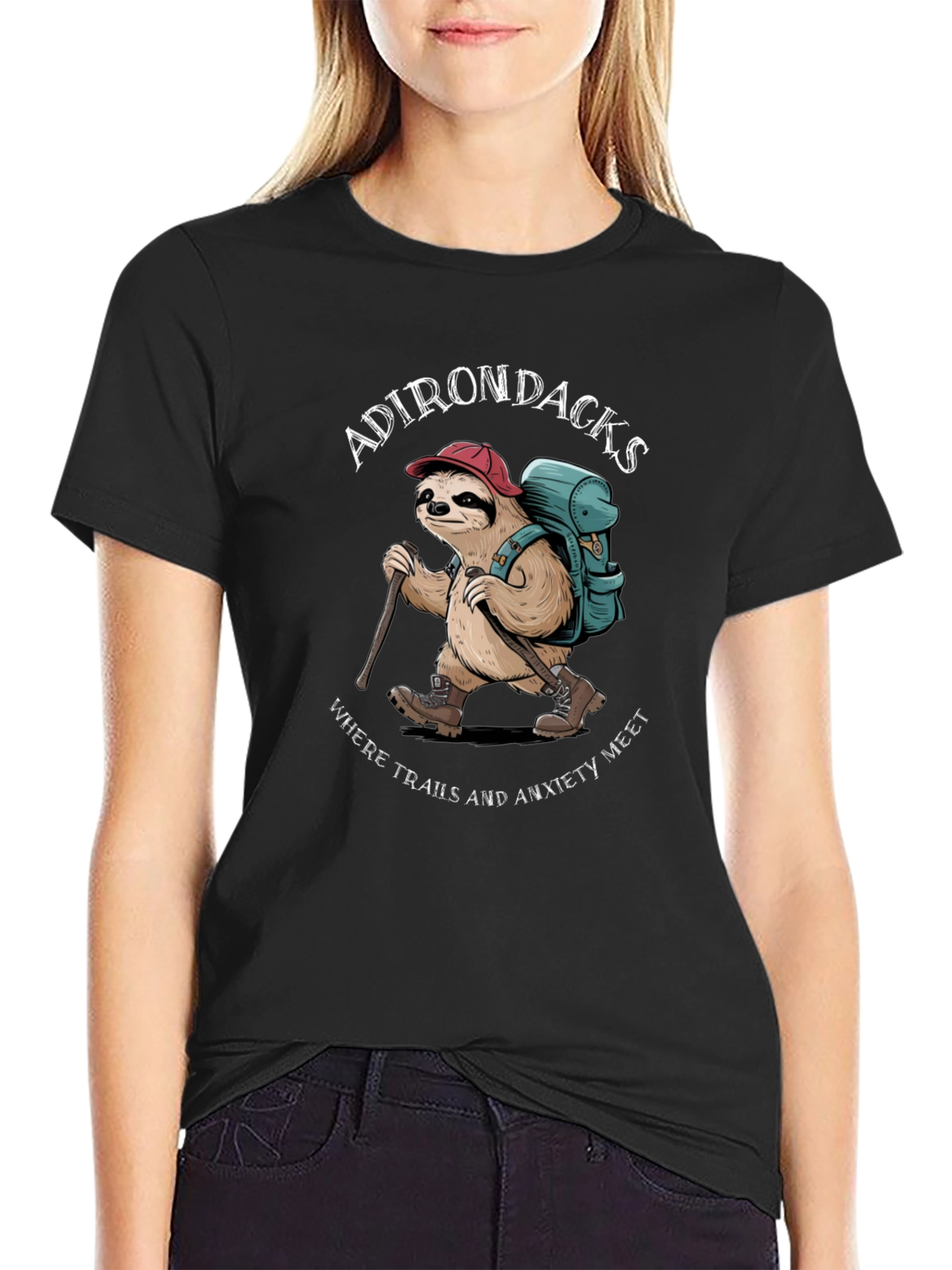 Adirondacks Sloth Hiking T-Shirt