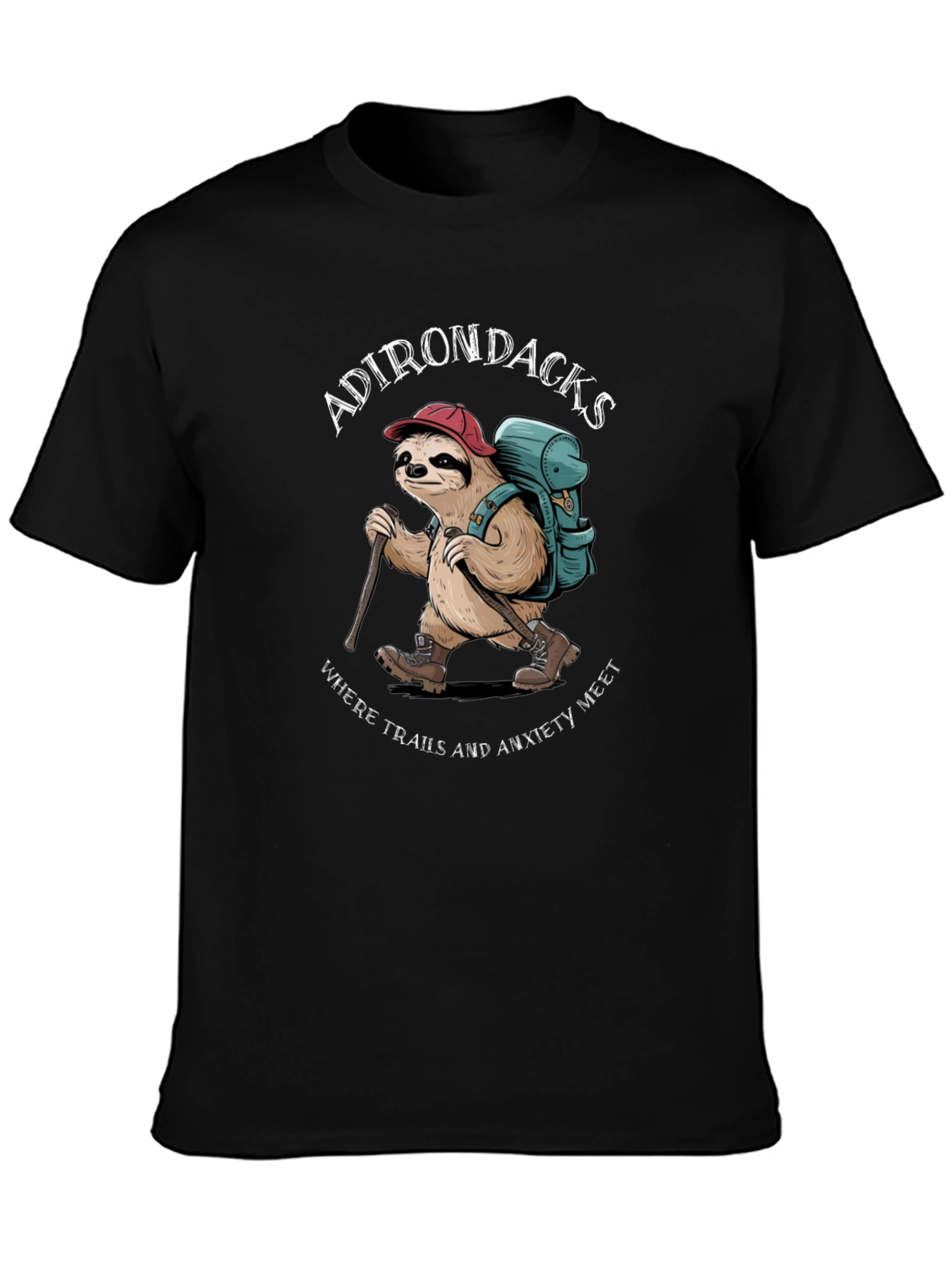 Adirondacks Sloth Hiking T-Shirt
