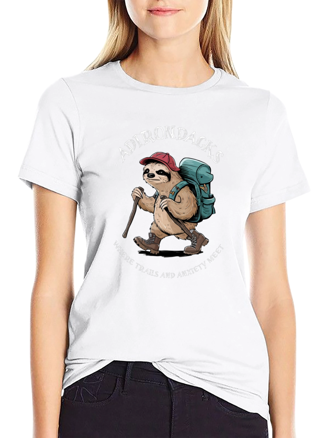 Adirondacks Sloth Hiking T-Shirt
