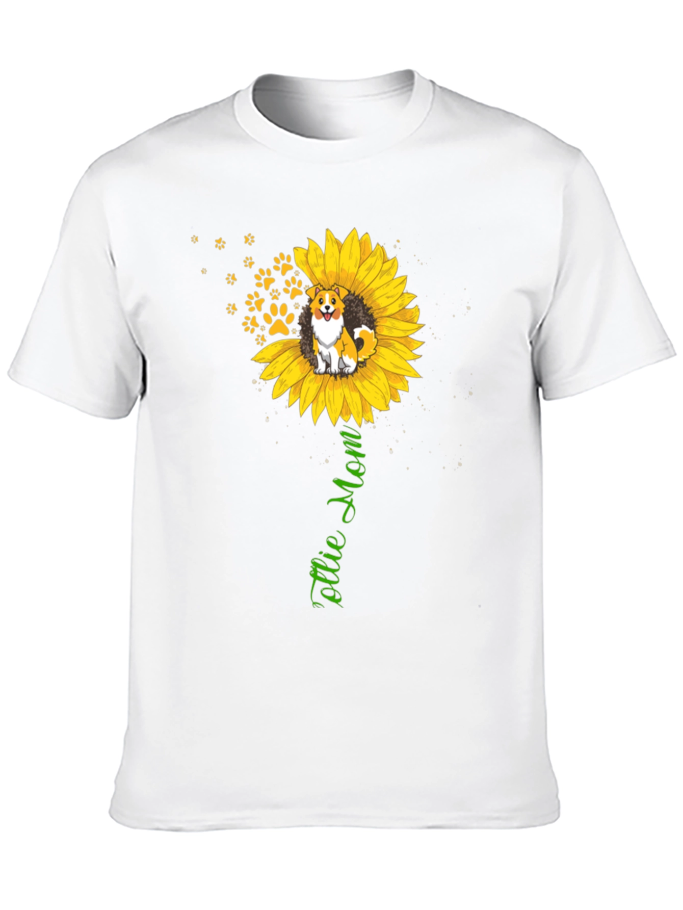Collie Mom T-Shirt – Sunflower Dog Lover Gift Tee