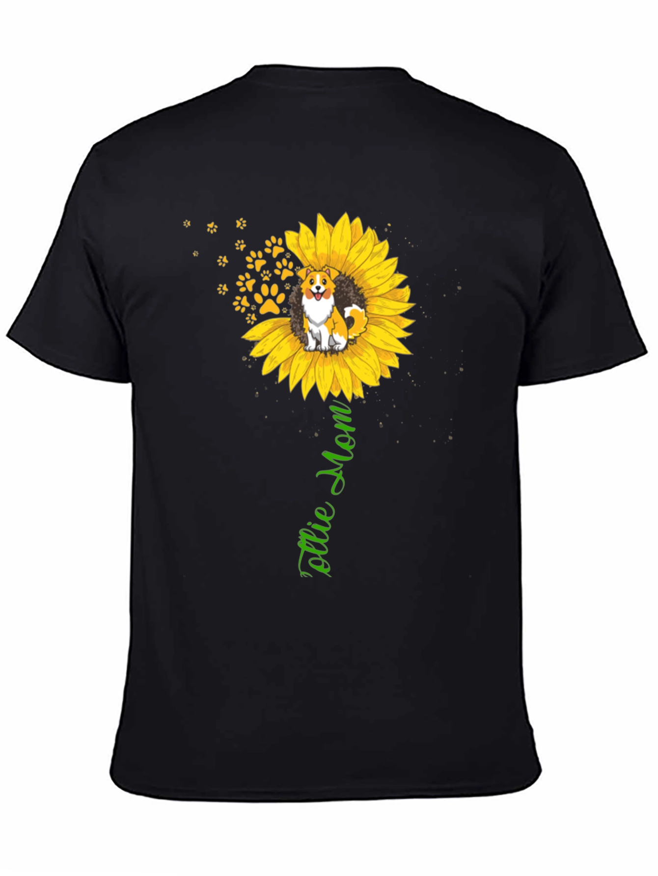 Collie Mom T-Shirt – Sunflower Dog Lover Gift Tee