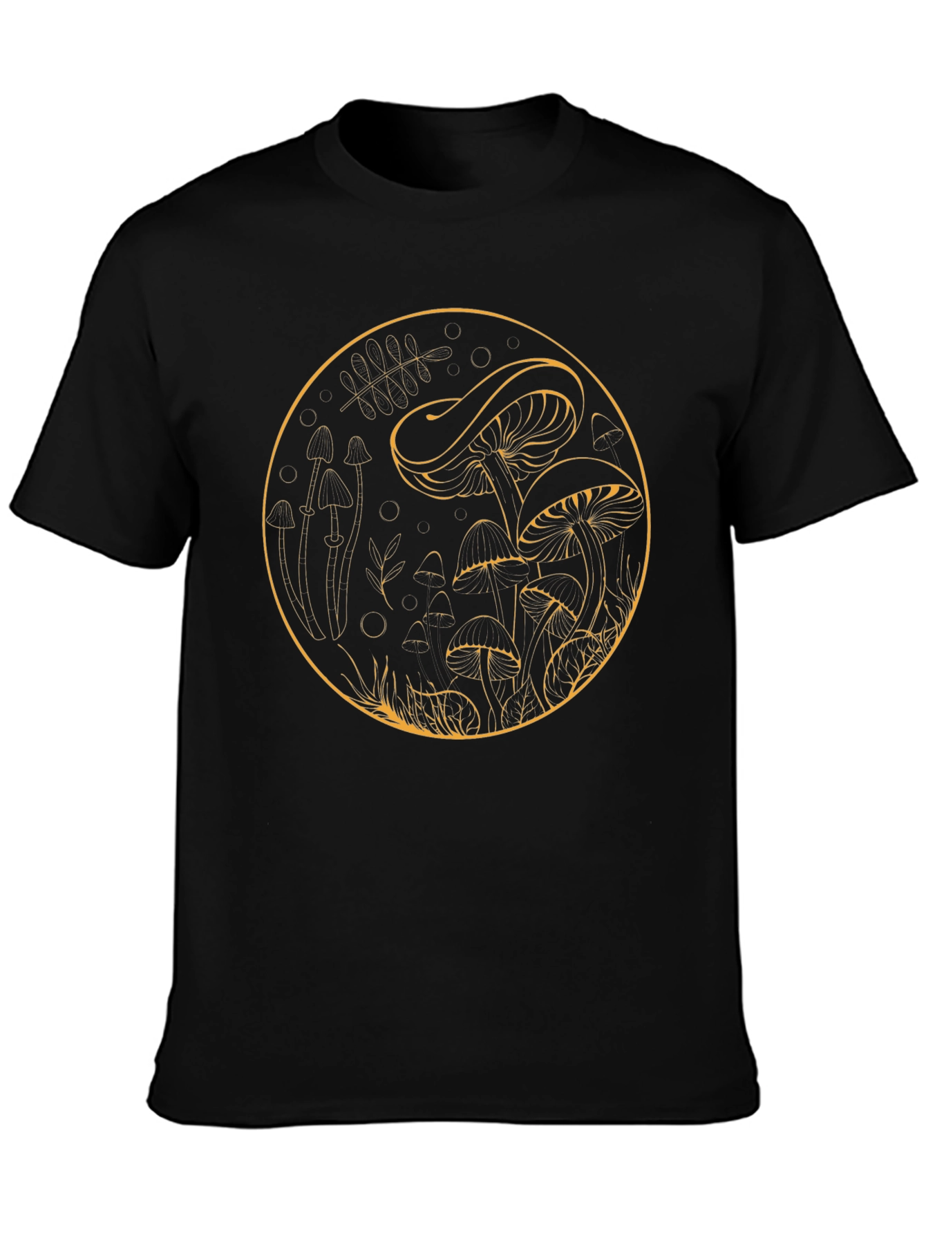 Mushroom Circle Graphic T-Shirt - Unisex Cotton Tee