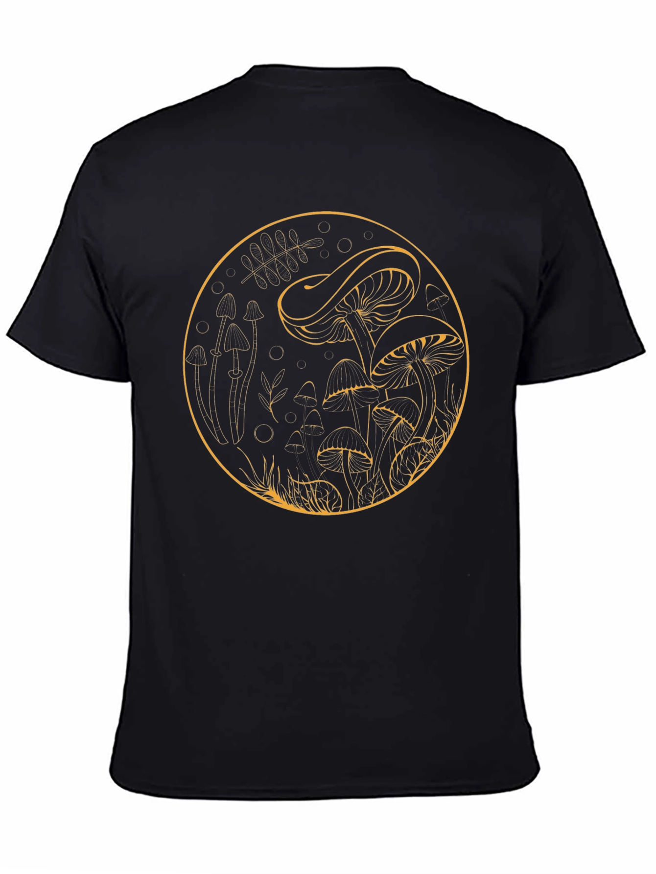 Mushroom Circle Graphic T-Shirt - Unisex Cotton Tee