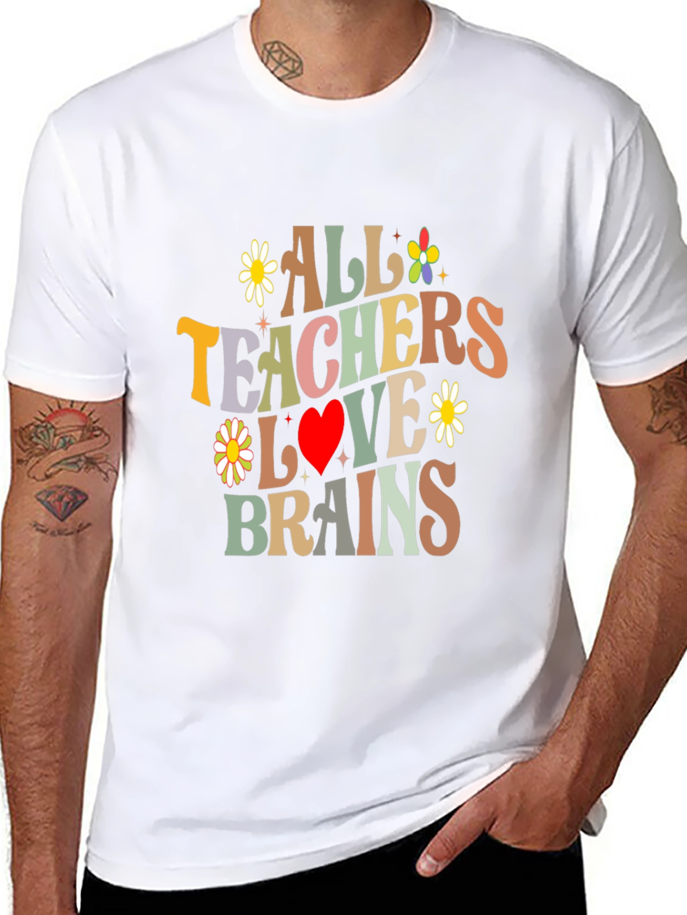 All Teachers Love Brains Graphic Tee