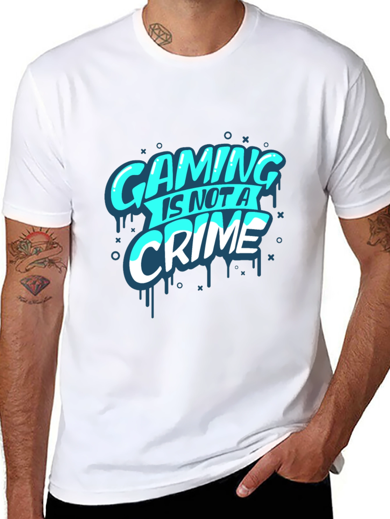 Gaming is Not a Crime T-Shirt - Gamer Tee