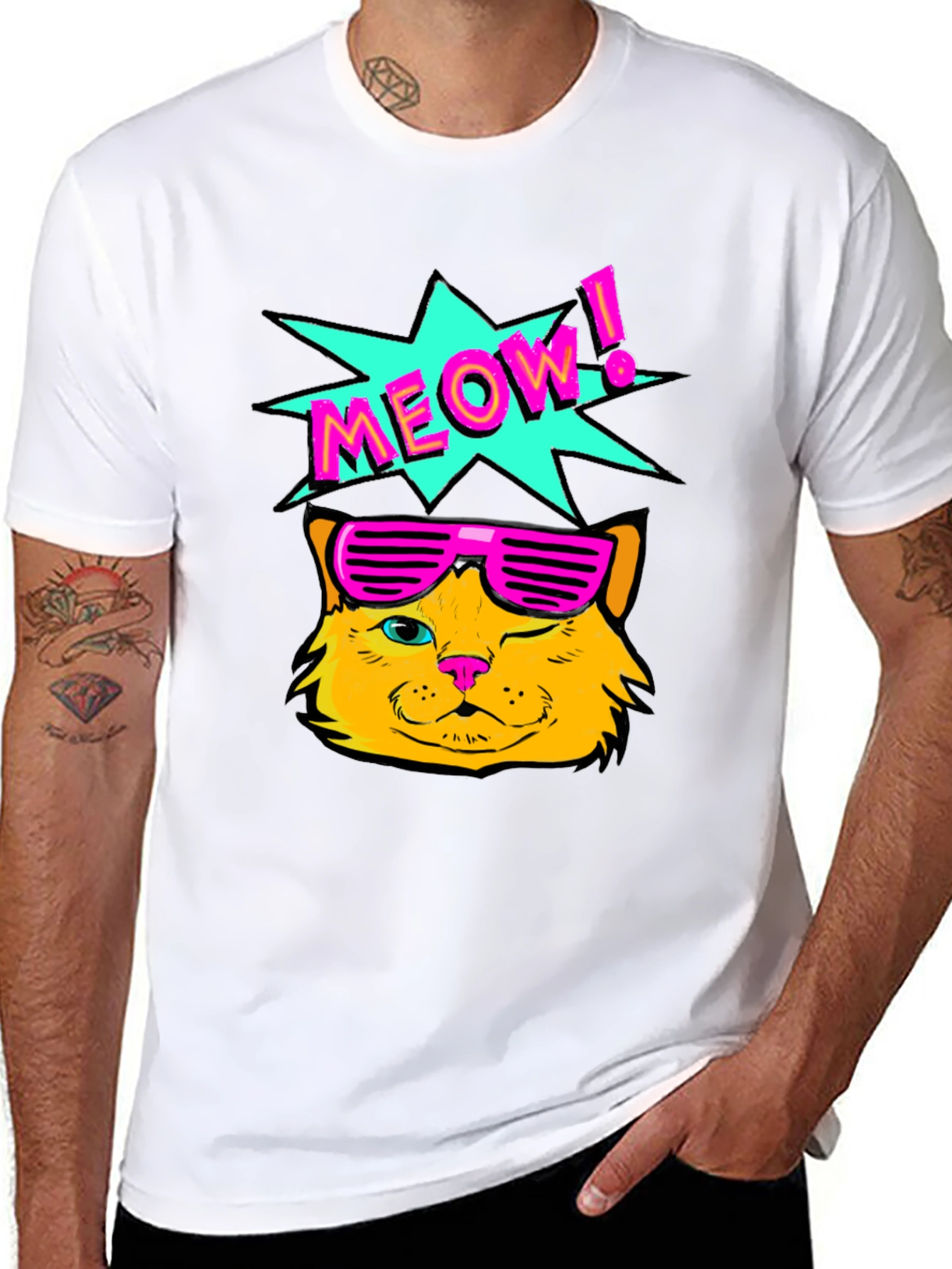 Retro Meow Cat T-Shirt