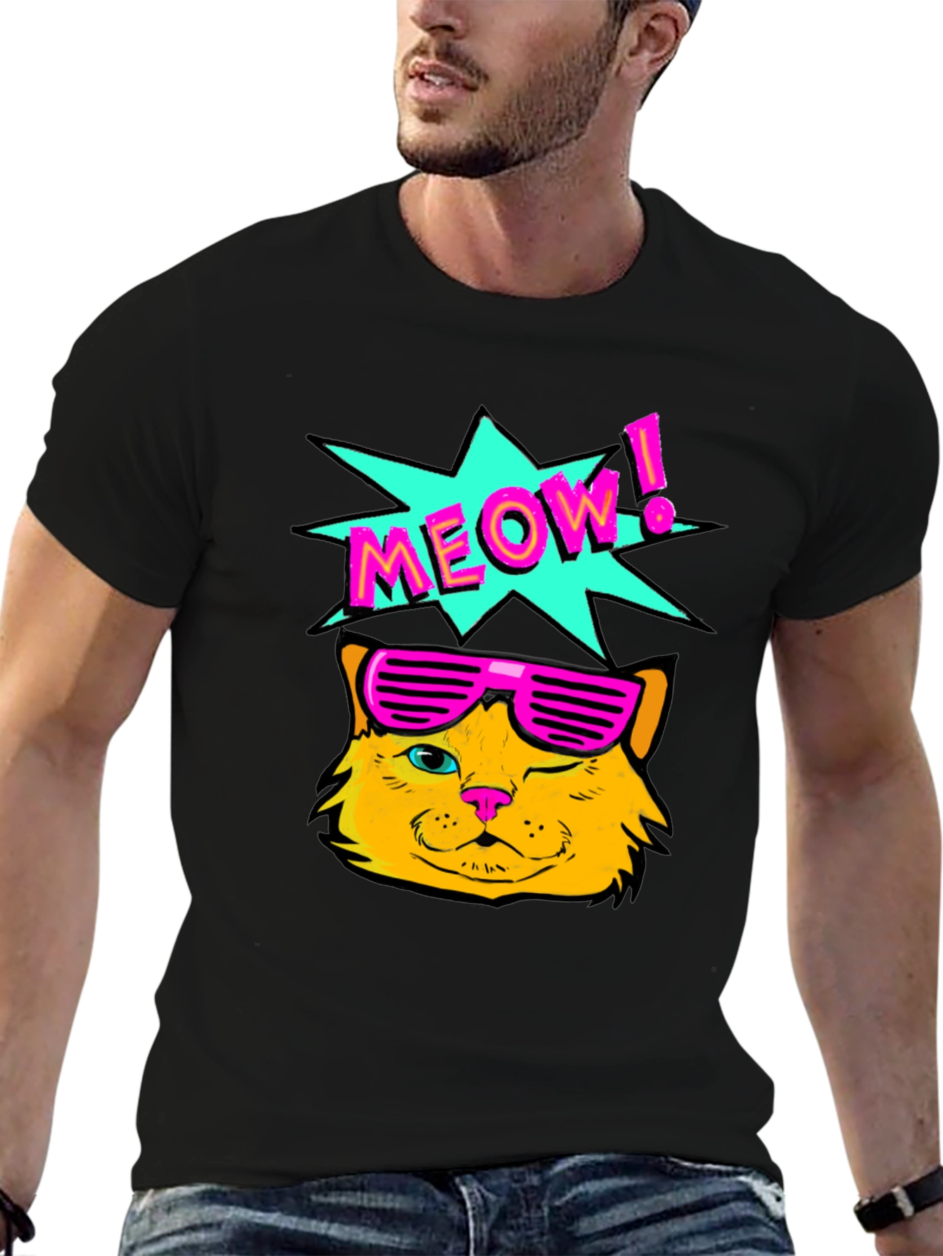 Retro Meow Cat T-Shirt