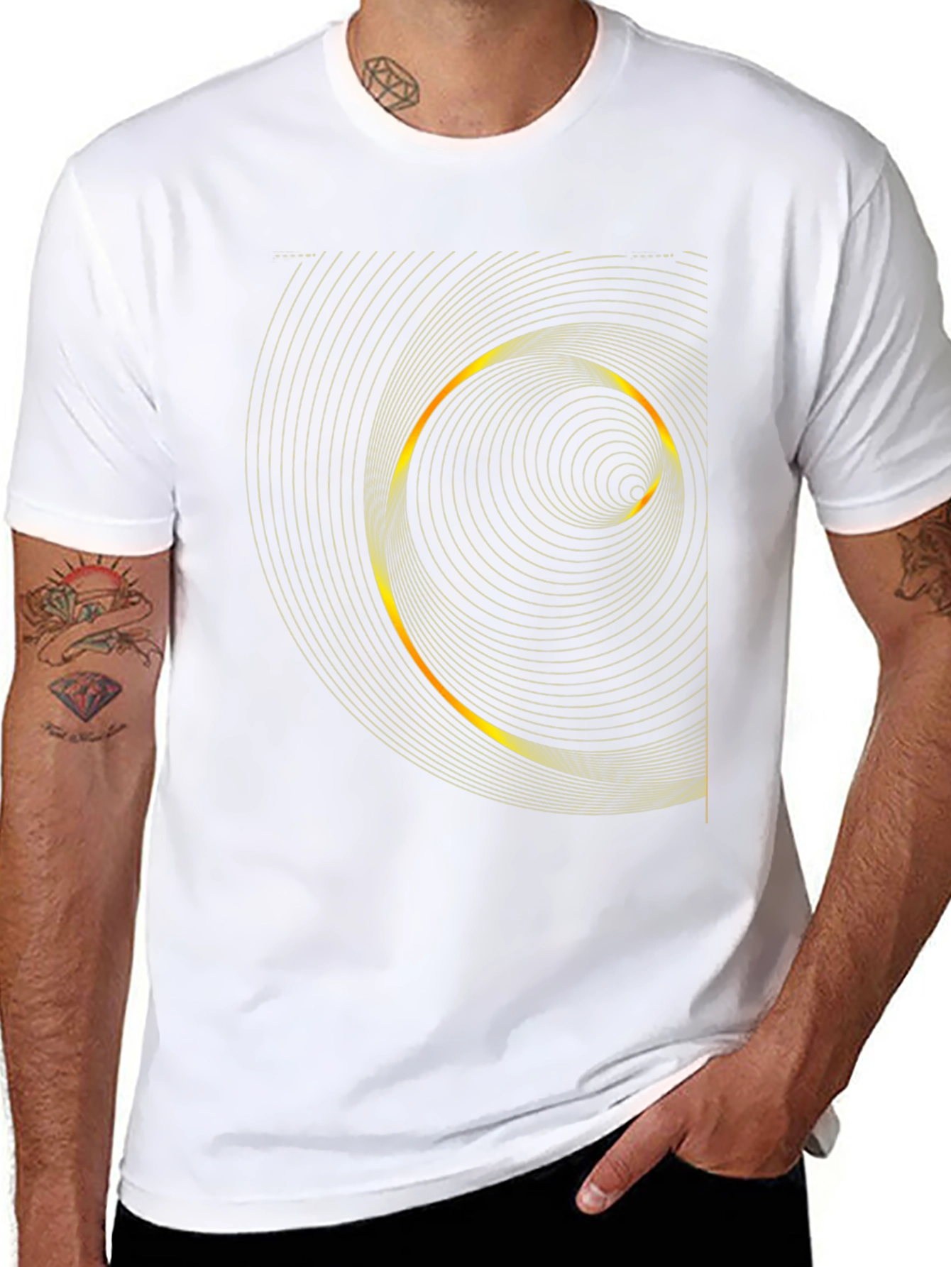 Geometric Spiral Graphic Tee