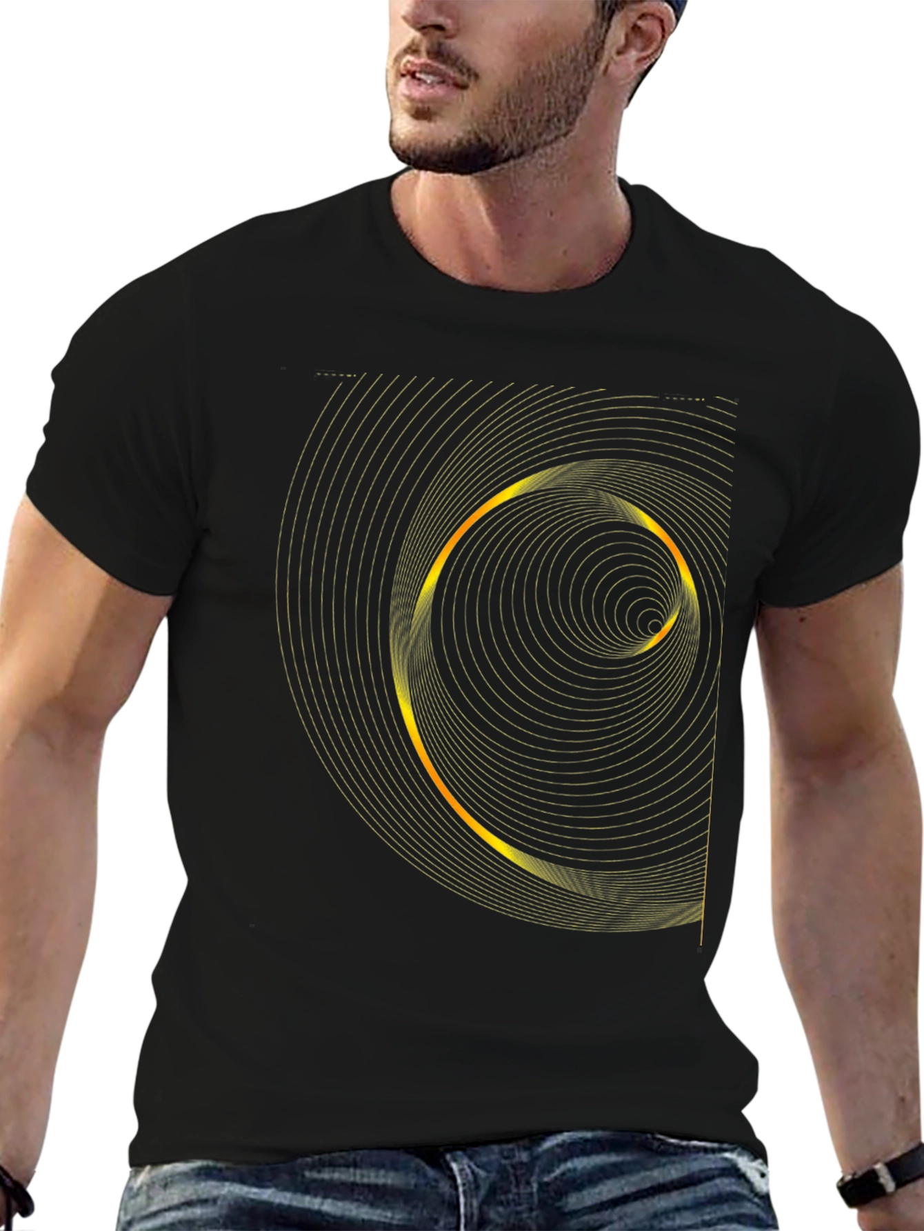 Geometric Spiral Graphic Tee