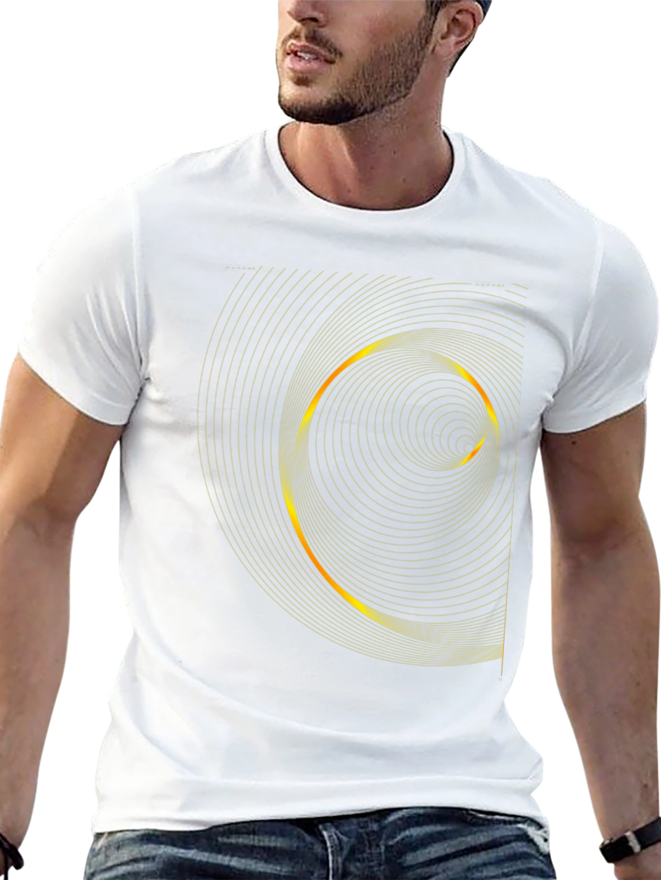 Geometric Spiral Graphic Tee