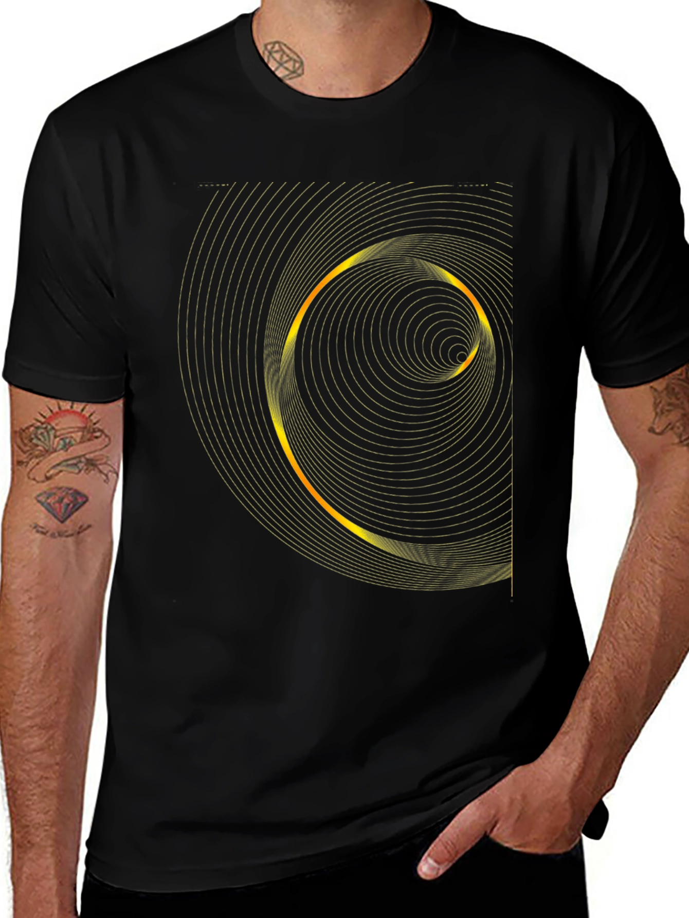 Geometric Spiral Graphic Tee
