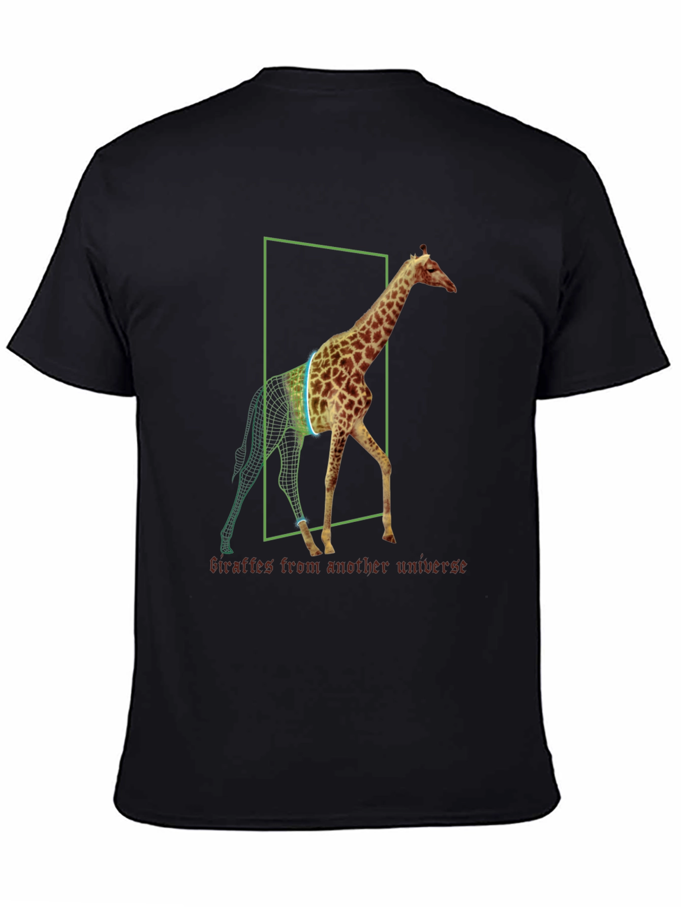 Giraffe Universe Black T-Shirt