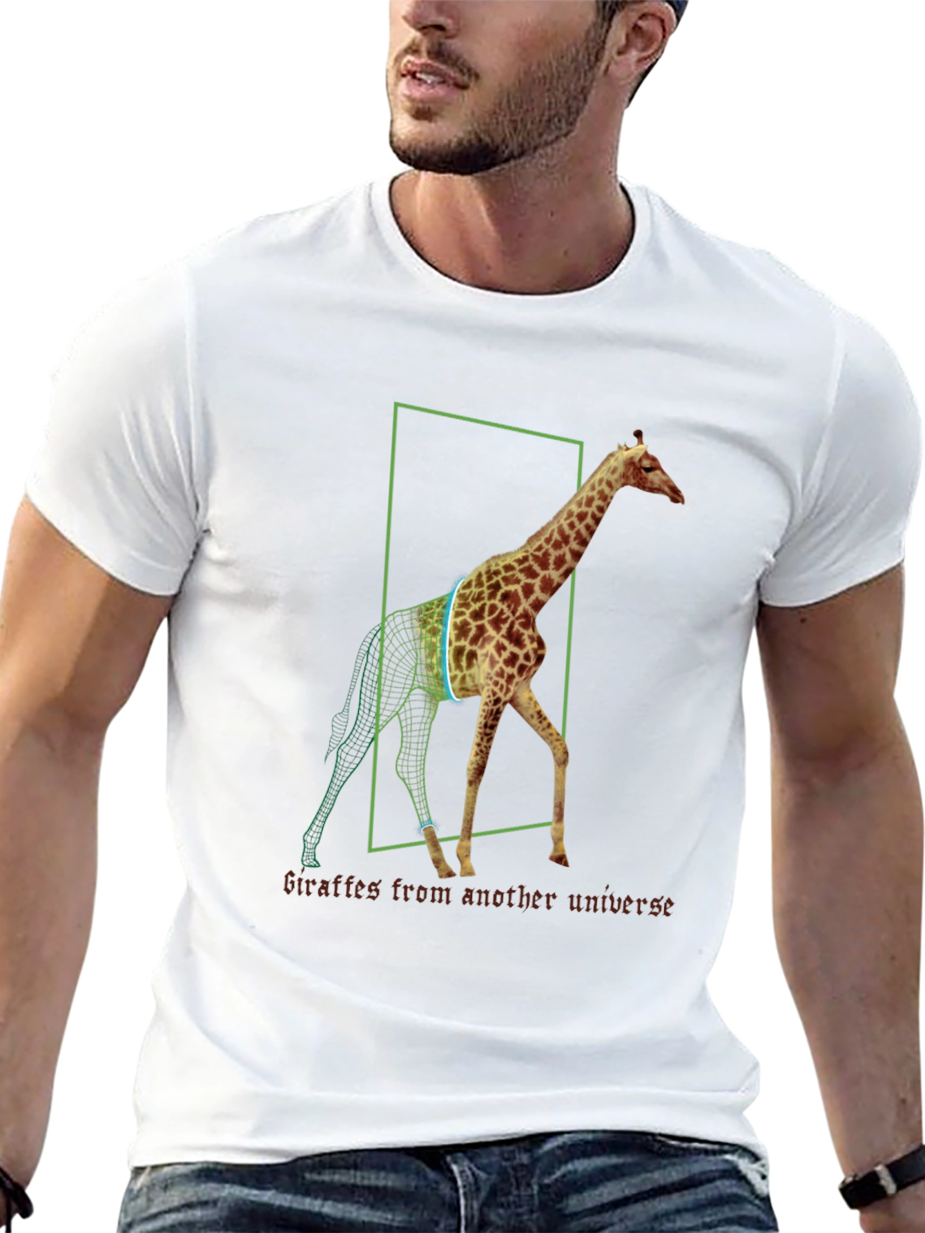 Giraffe Universe Black T-Shirt