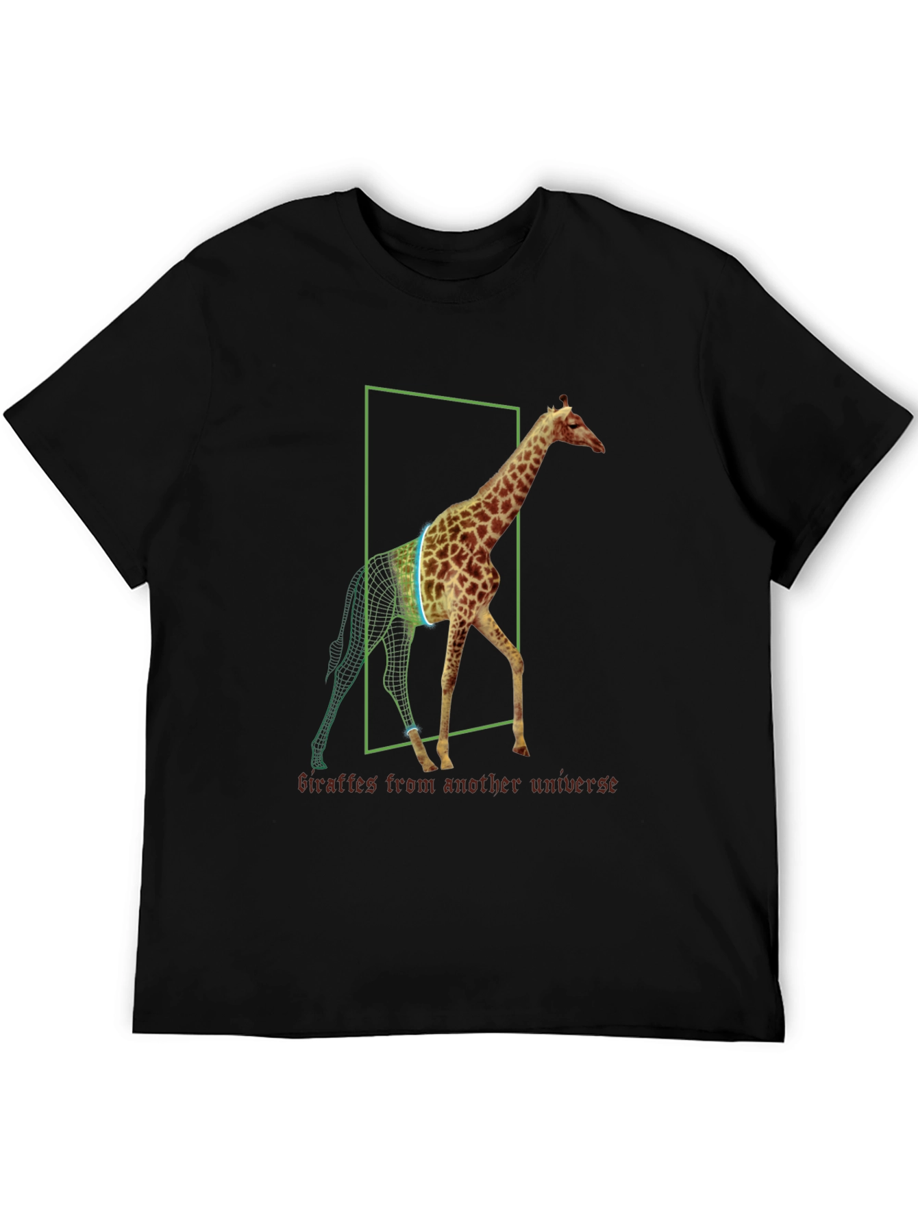 Giraffe Universe Black T-Shirt