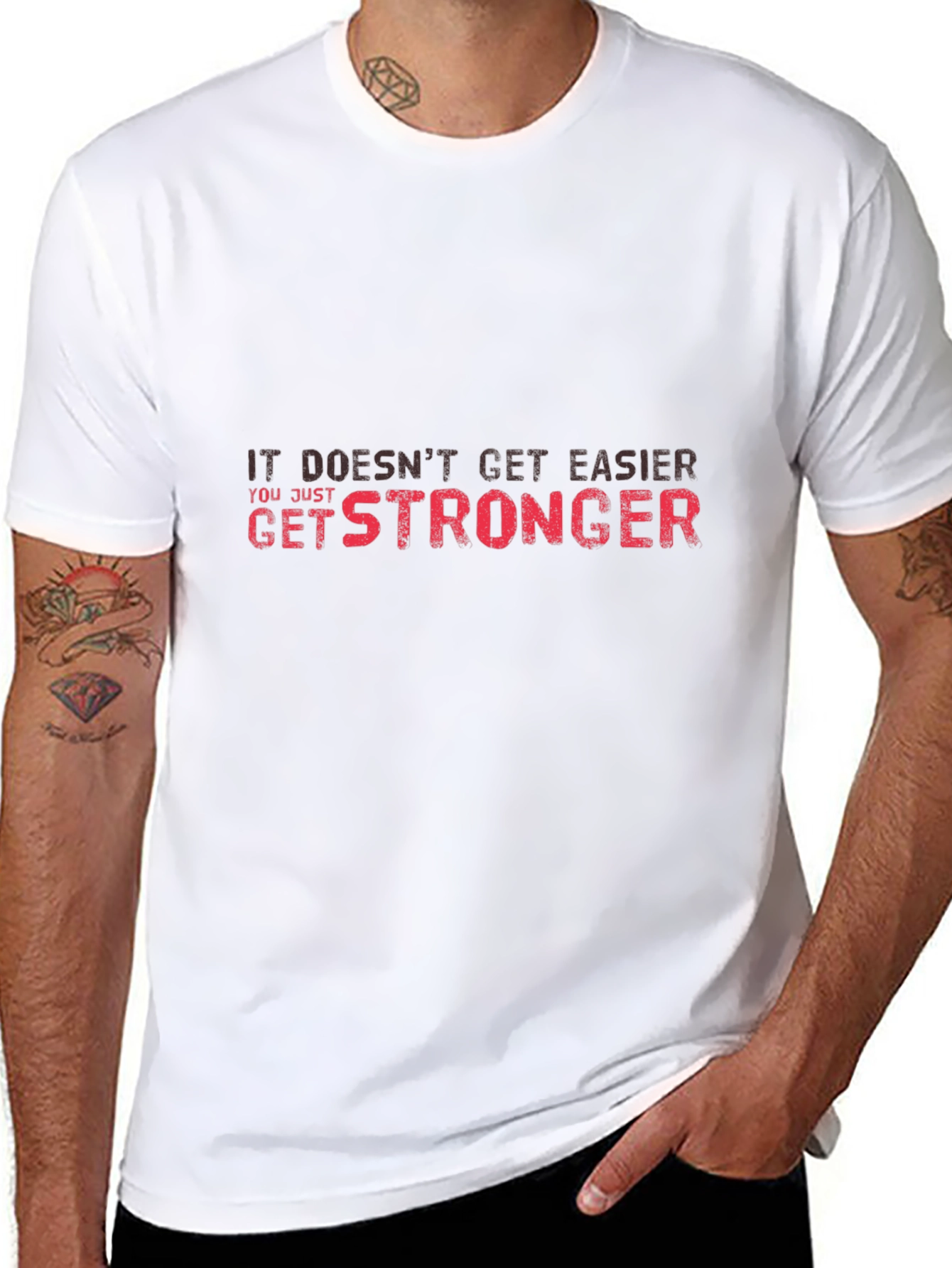 Motivational Get Stronger Graphic Tee