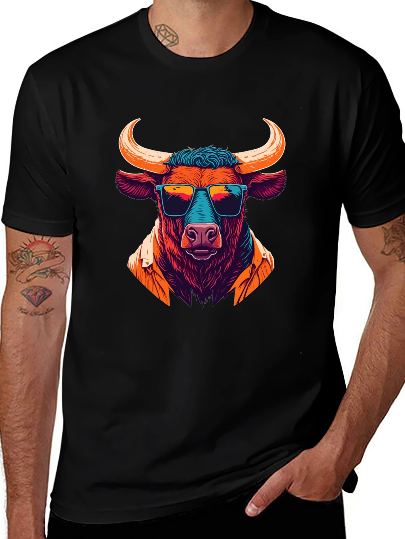 Cool Bull Graphic Tee - Mens Black T-Shirt