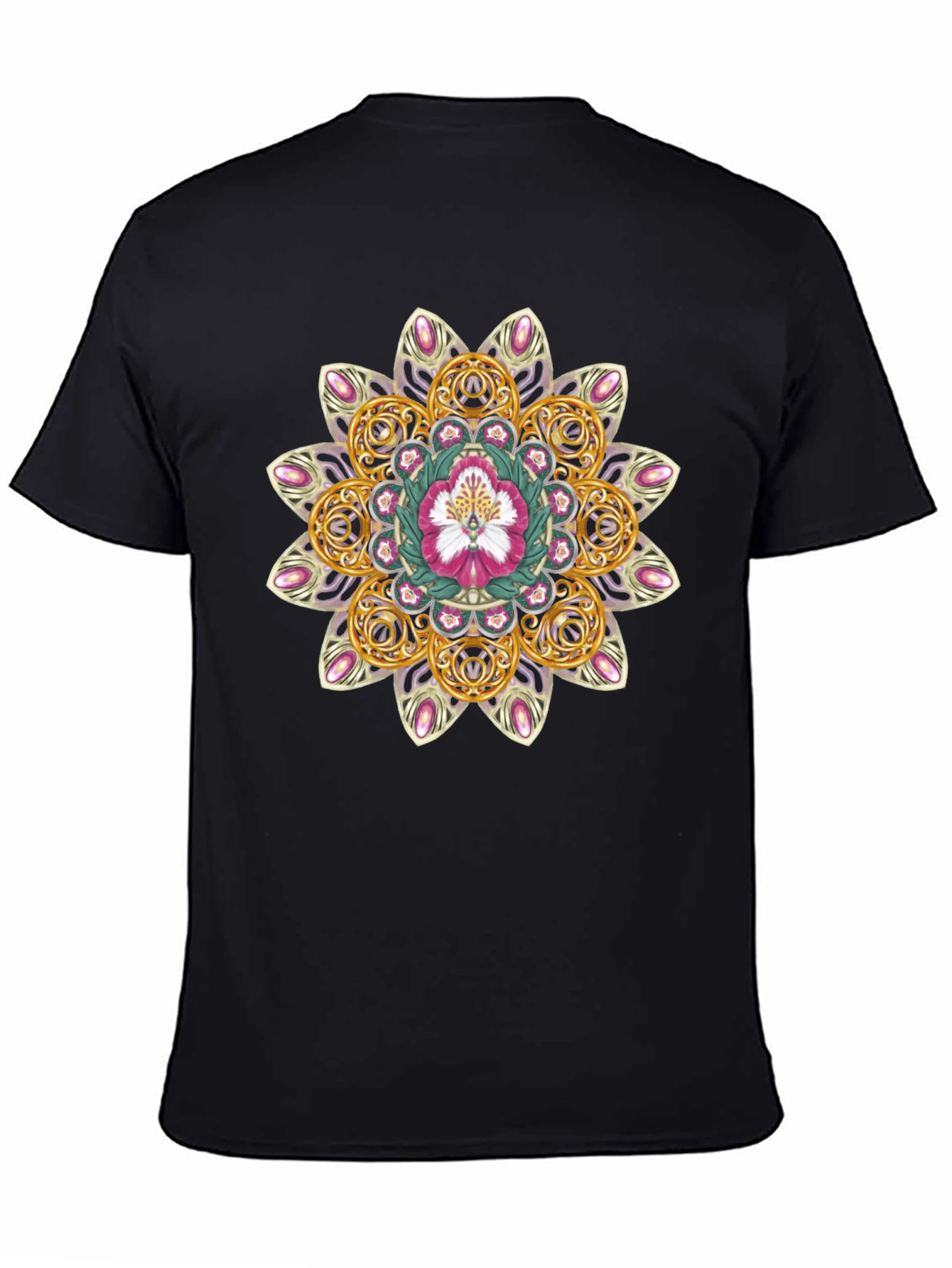 Floral Mandala Graphic Tee - Stylish Comfort