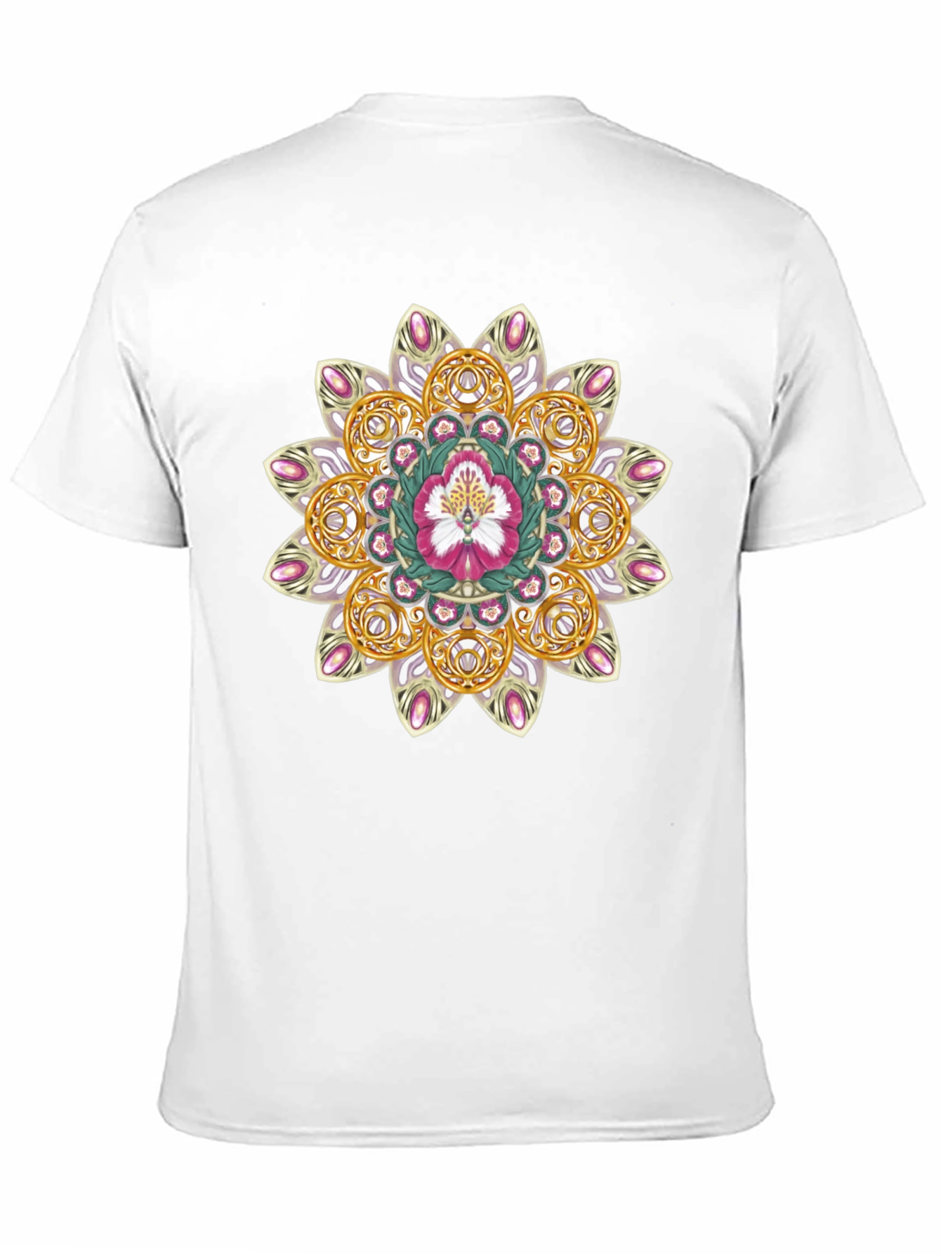Floral Mandala Graphic Tee - Stylish Comfort