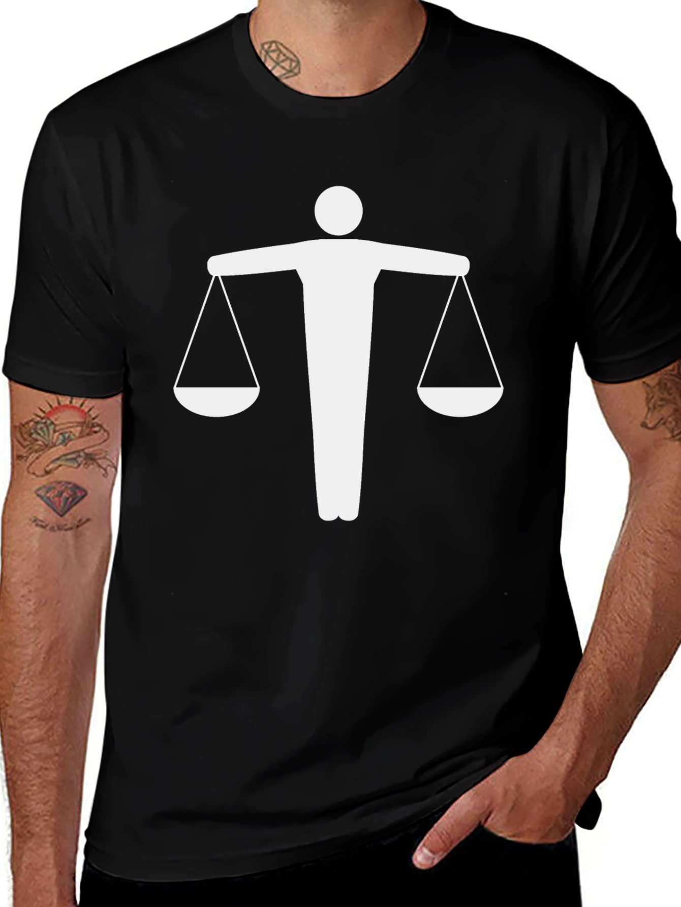 Justice T-Shirt - Scales of Justice Symbol
