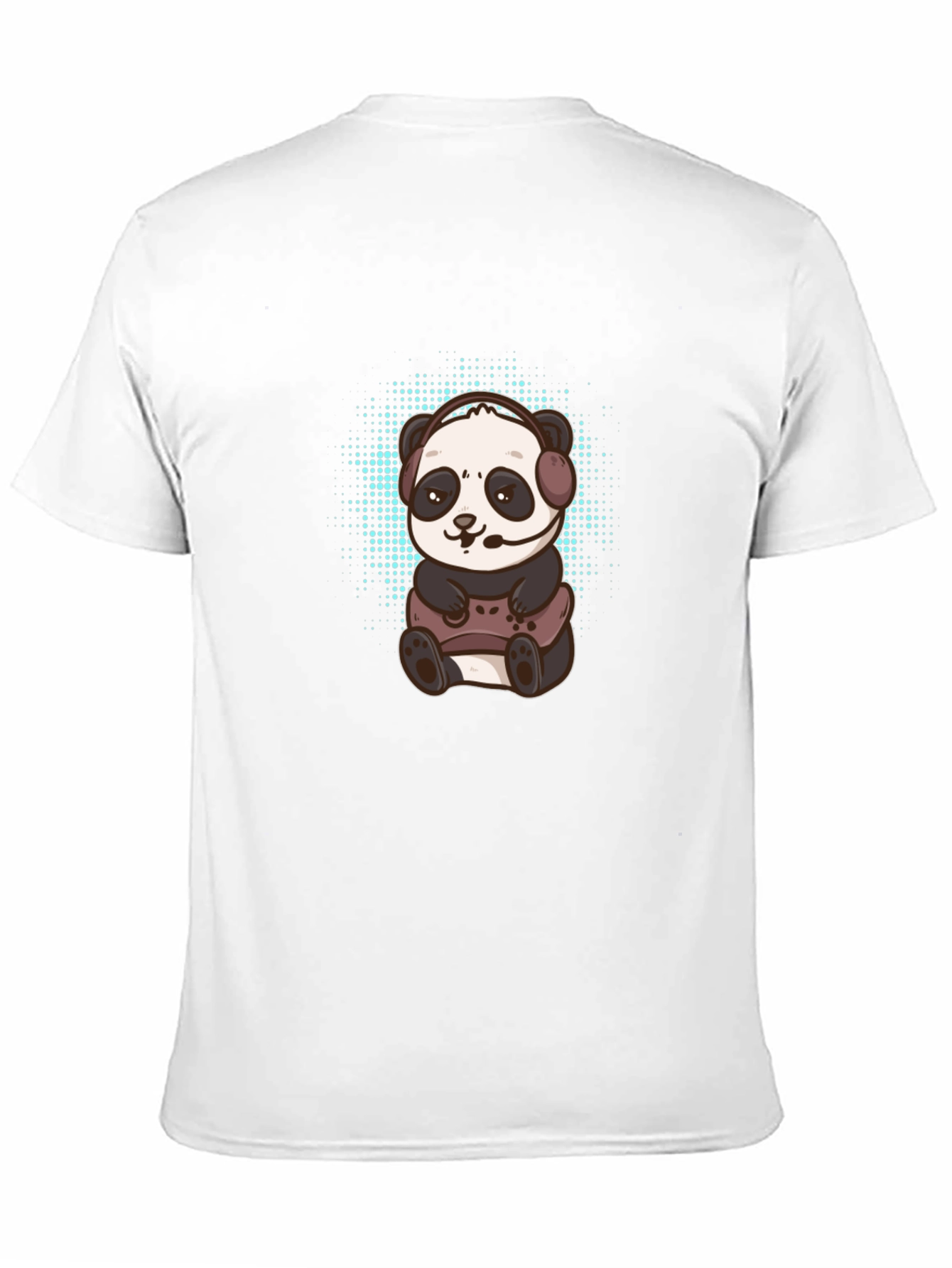 Gamer Panda Graphic Tee - Black Cotton T-Shirt