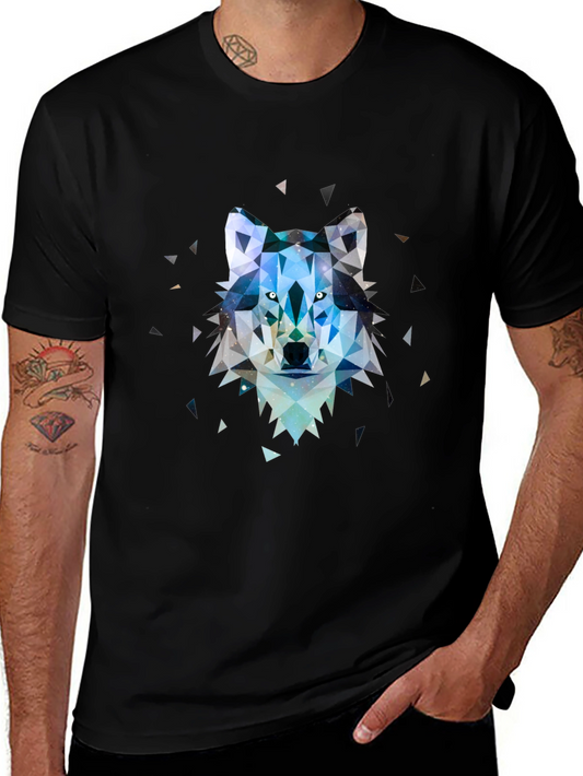 Geometric Wolf Graphic Tee