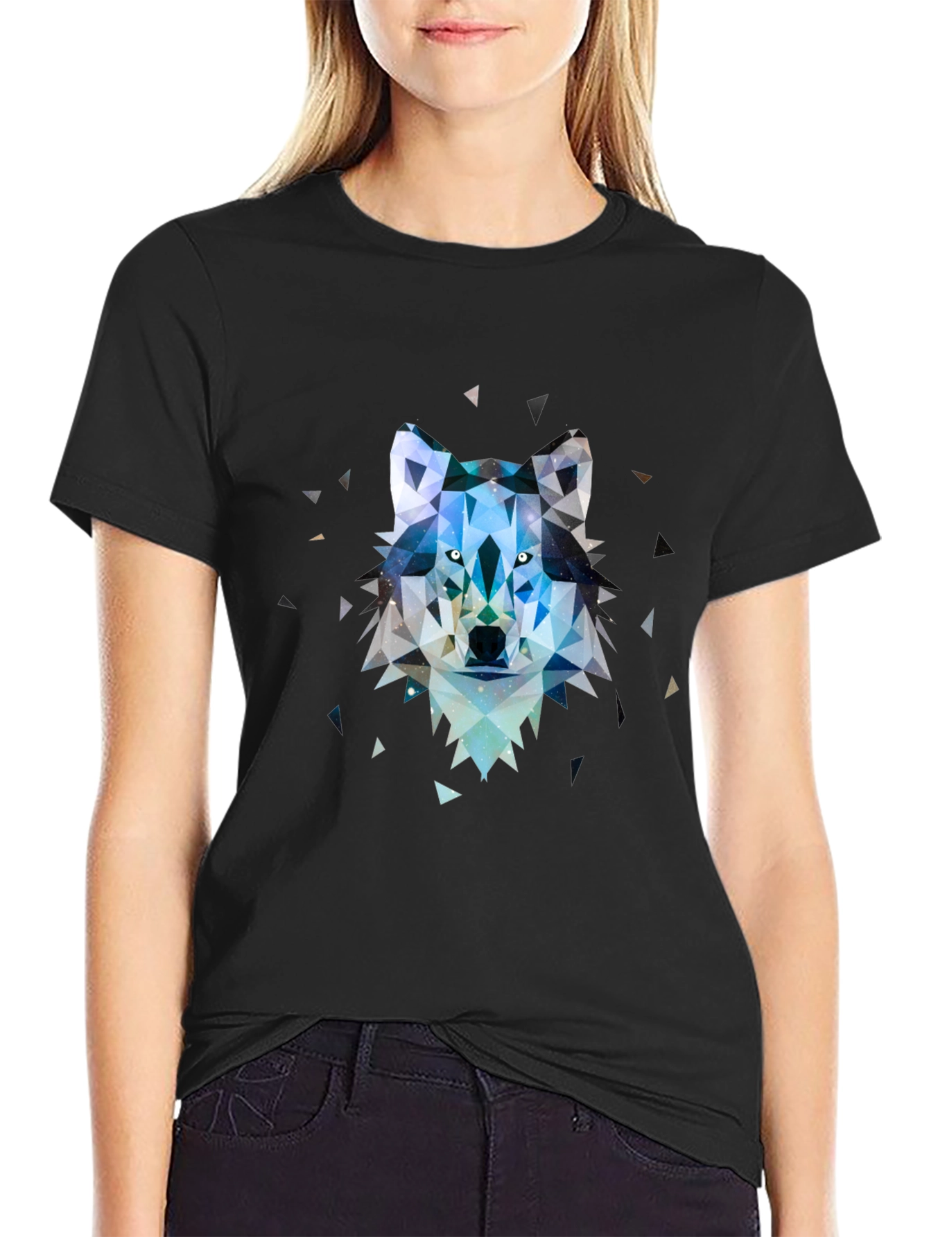 Geometric Wolf Graphic Tee