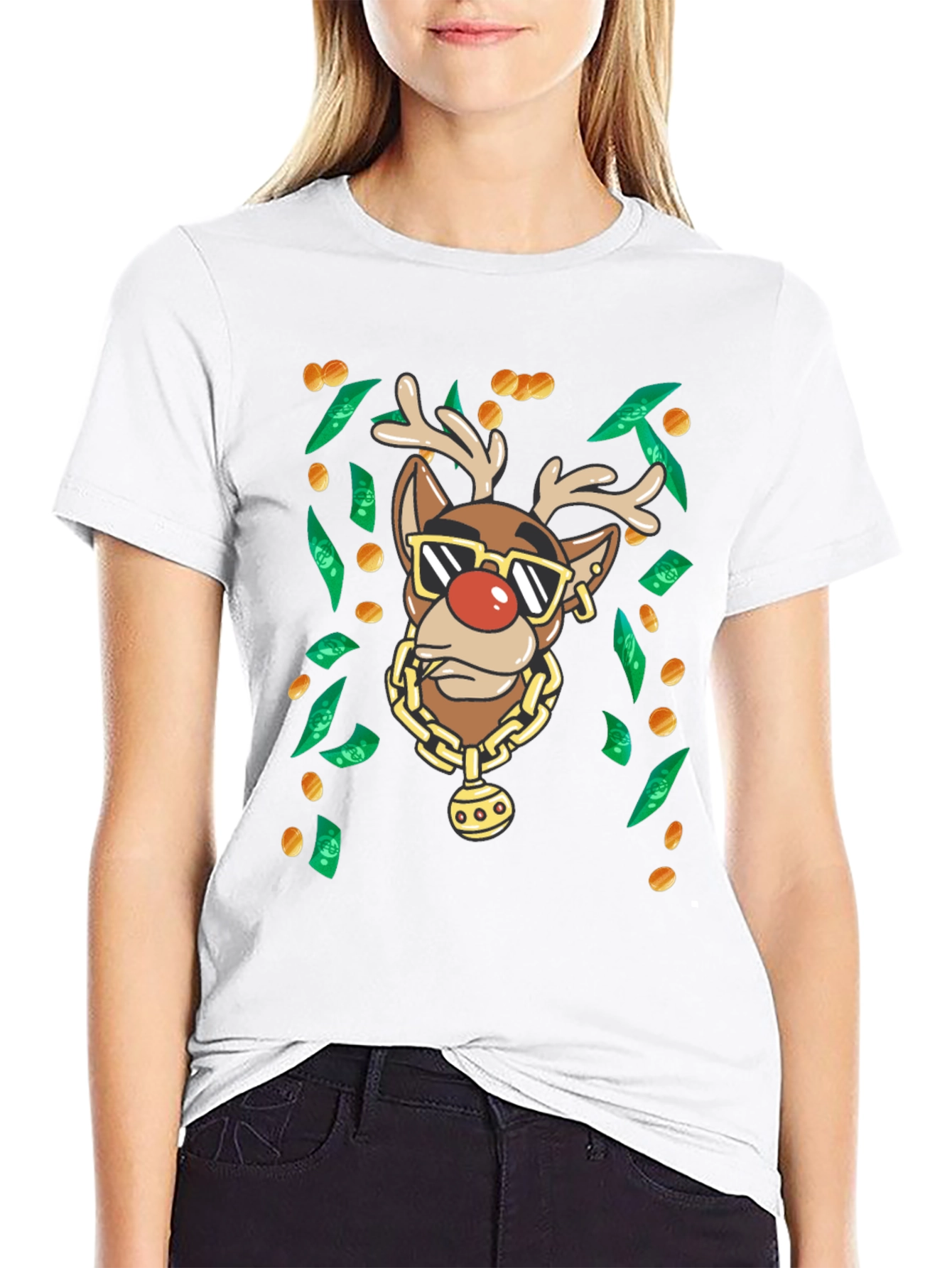 Gangster Rudolph Christmas T-Shirt
