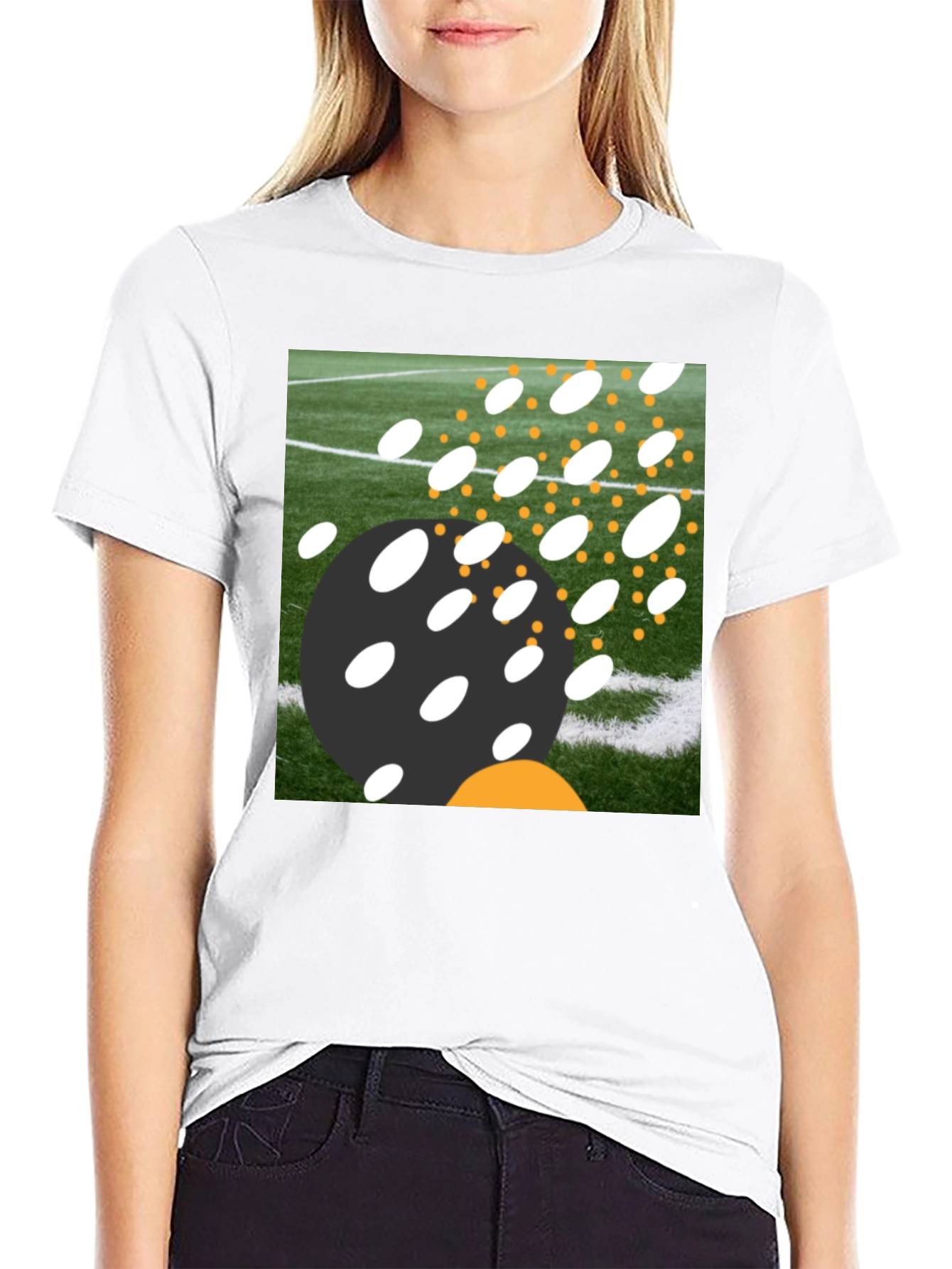 Abstract Field T-Shirt - Black Casual Tee