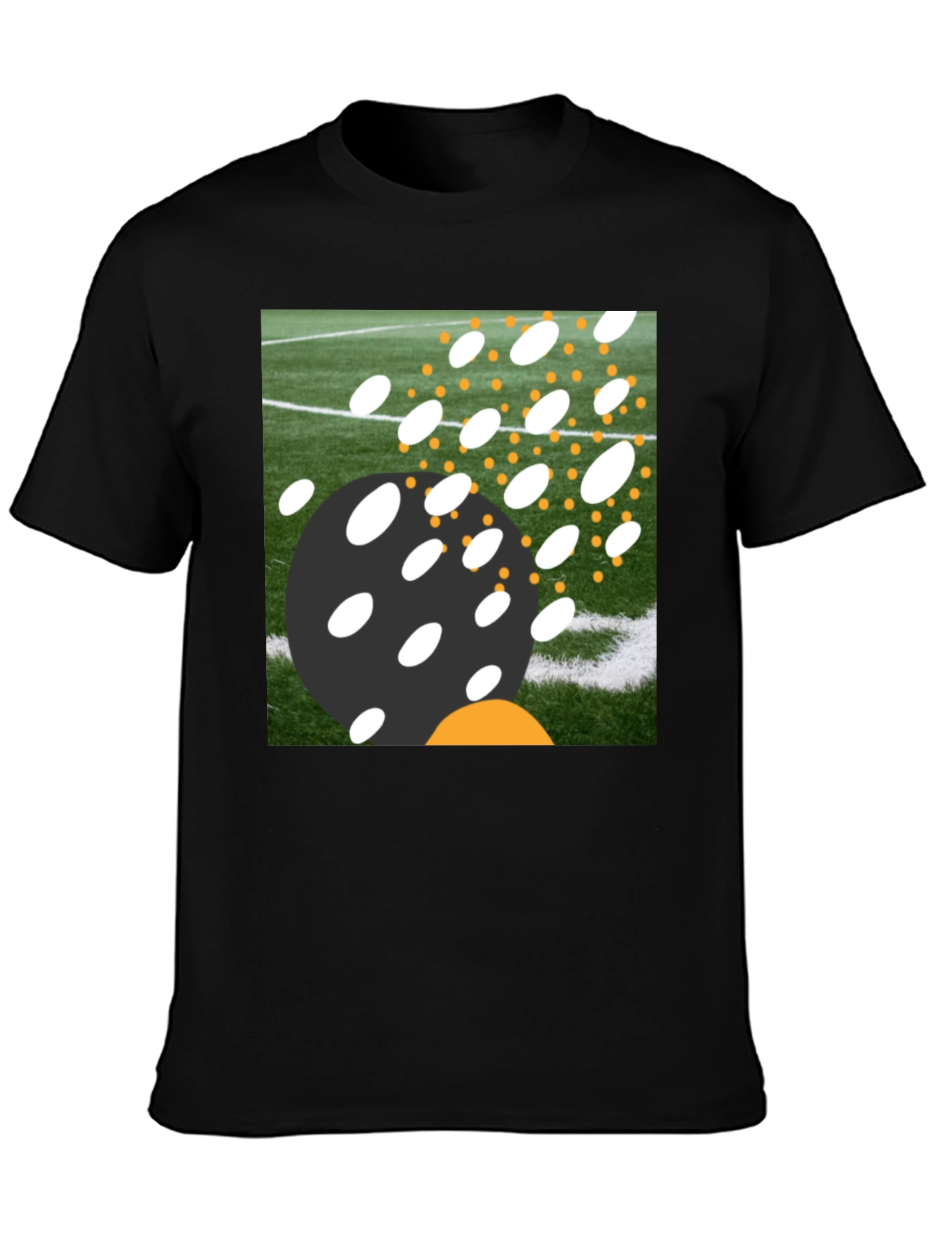 Abstract Field T-Shirt - Black Casual Tee