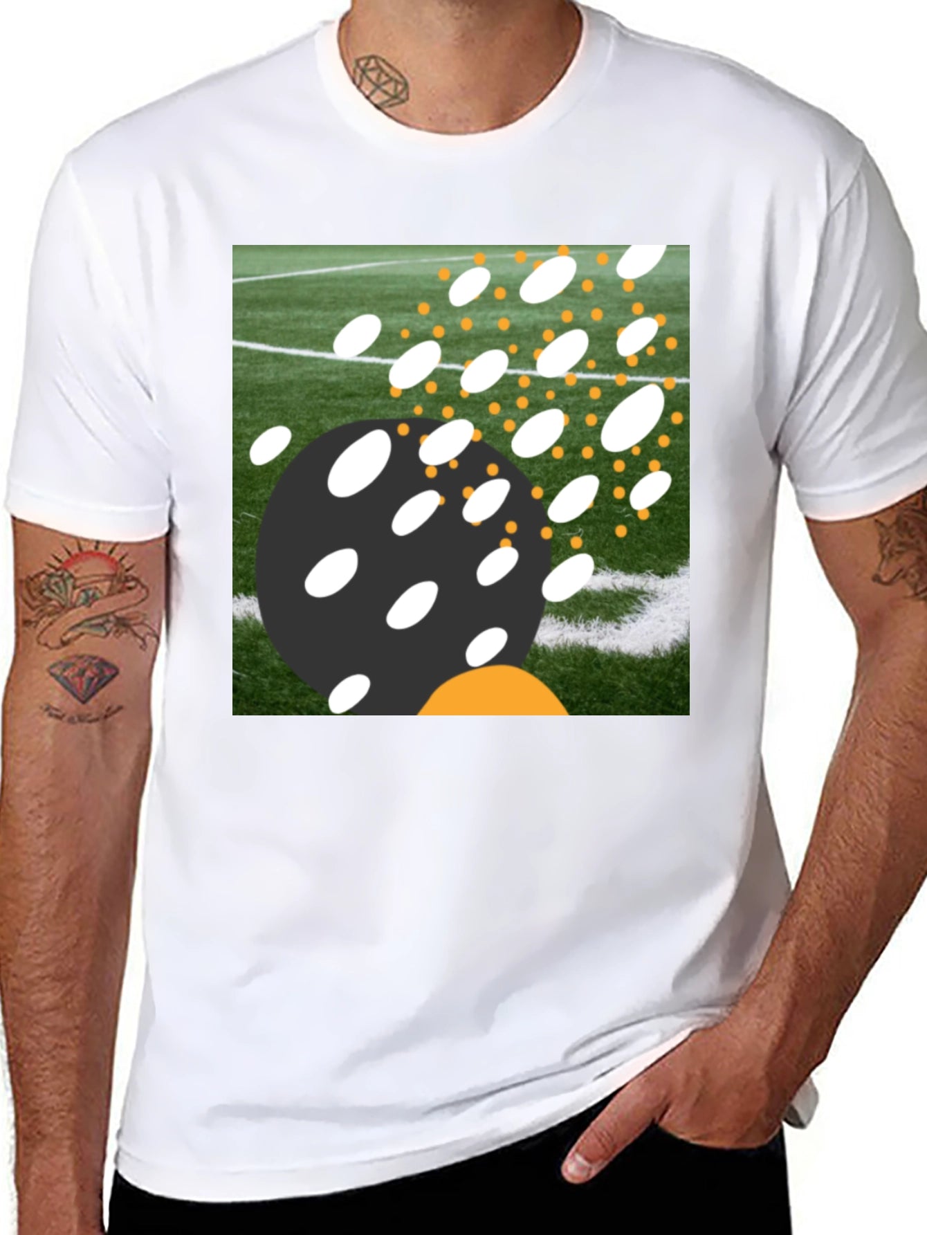 Abstract Field T-Shirt - Black Casual Tee