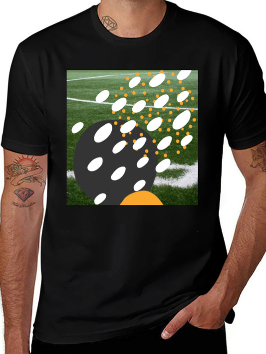 Abstract Field T-Shirt - Black Casual Tee
