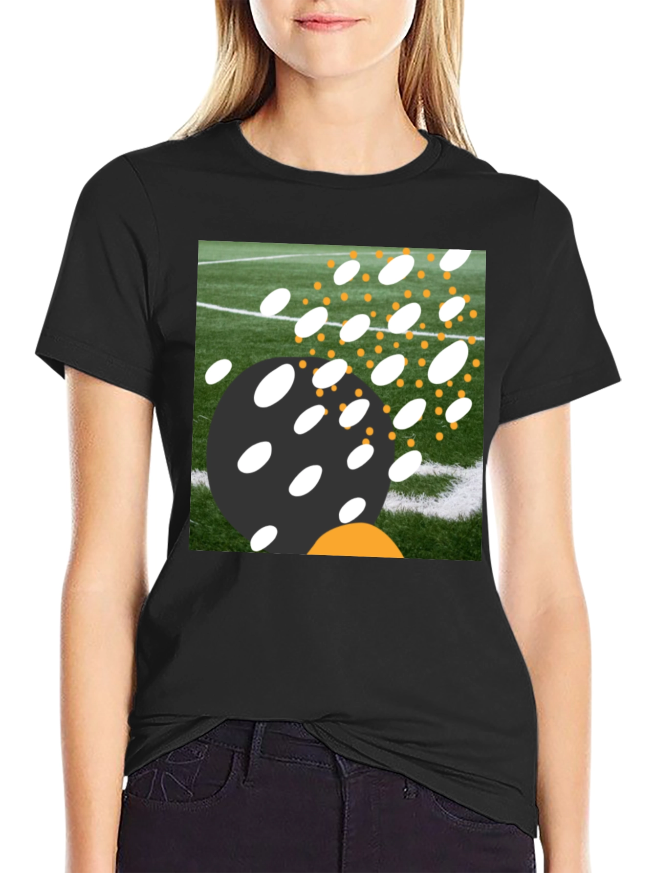 Abstract Field T-Shirt - Black Casual Tee