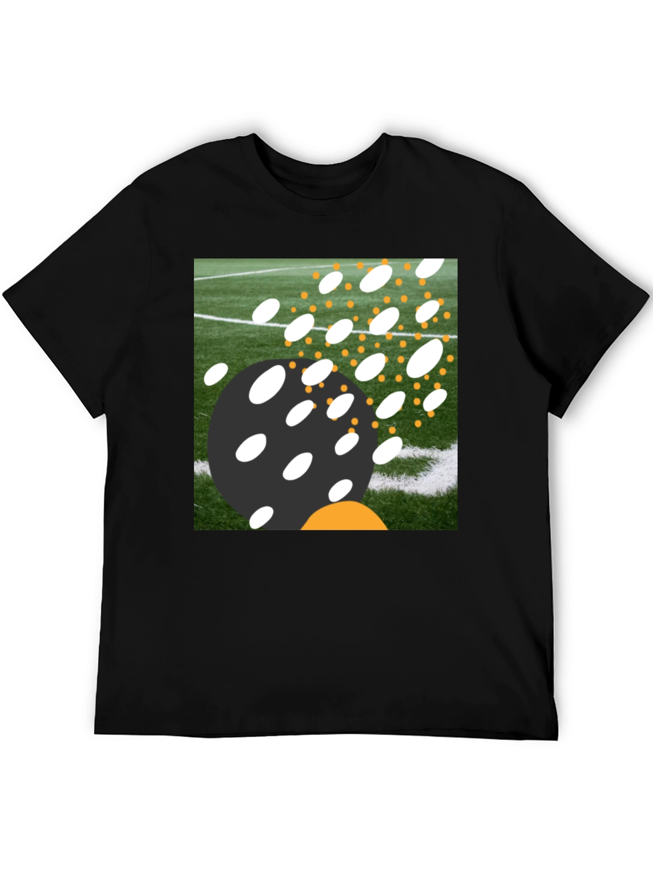 Abstract Field T-Shirt - Black Casual Tee