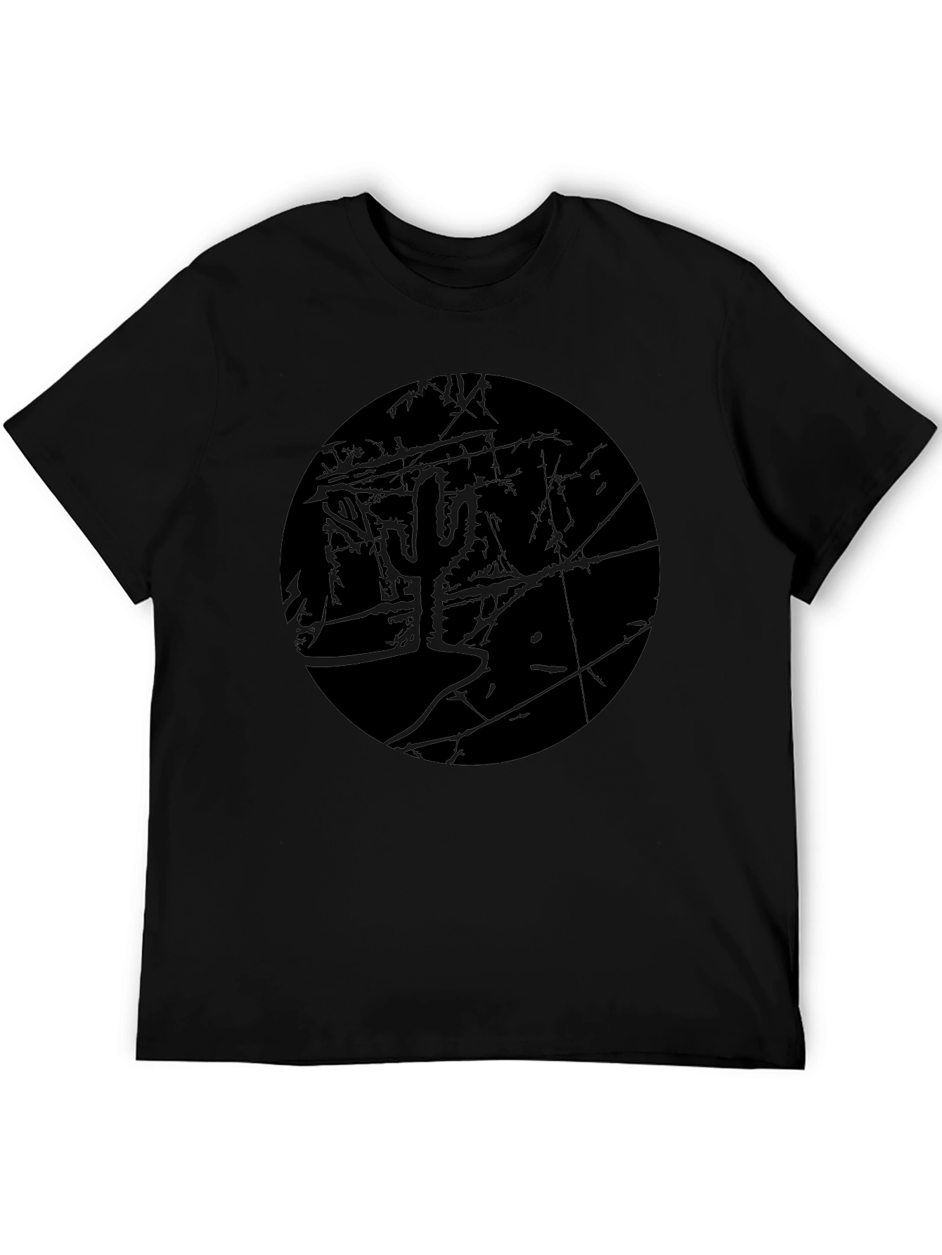Monochrome Cactus Graphic T-Shirt