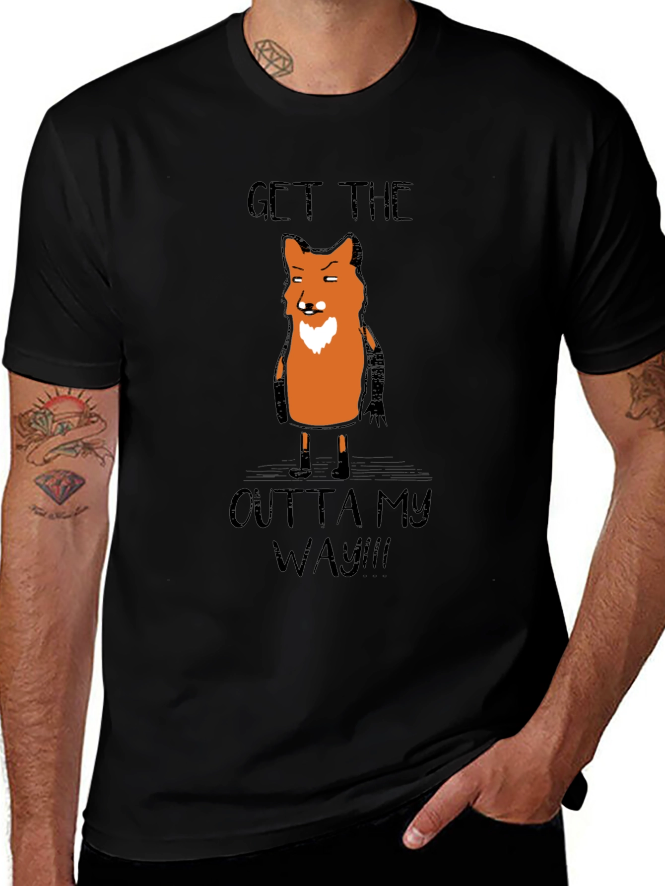 Get the Outta My Way Funny Fox Graphic Tee