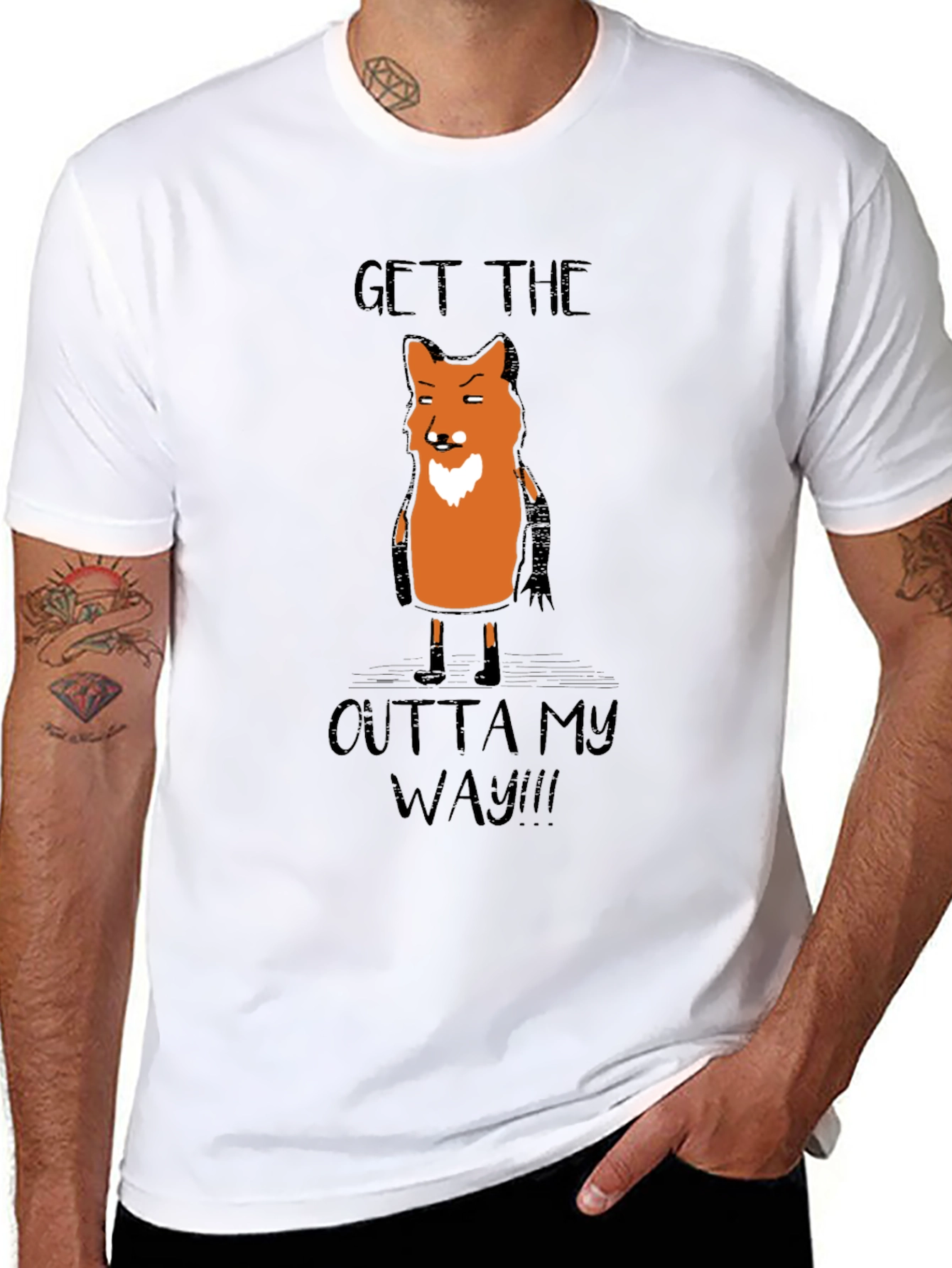 Get the Outta My Way Funny Fox Graphic Tee