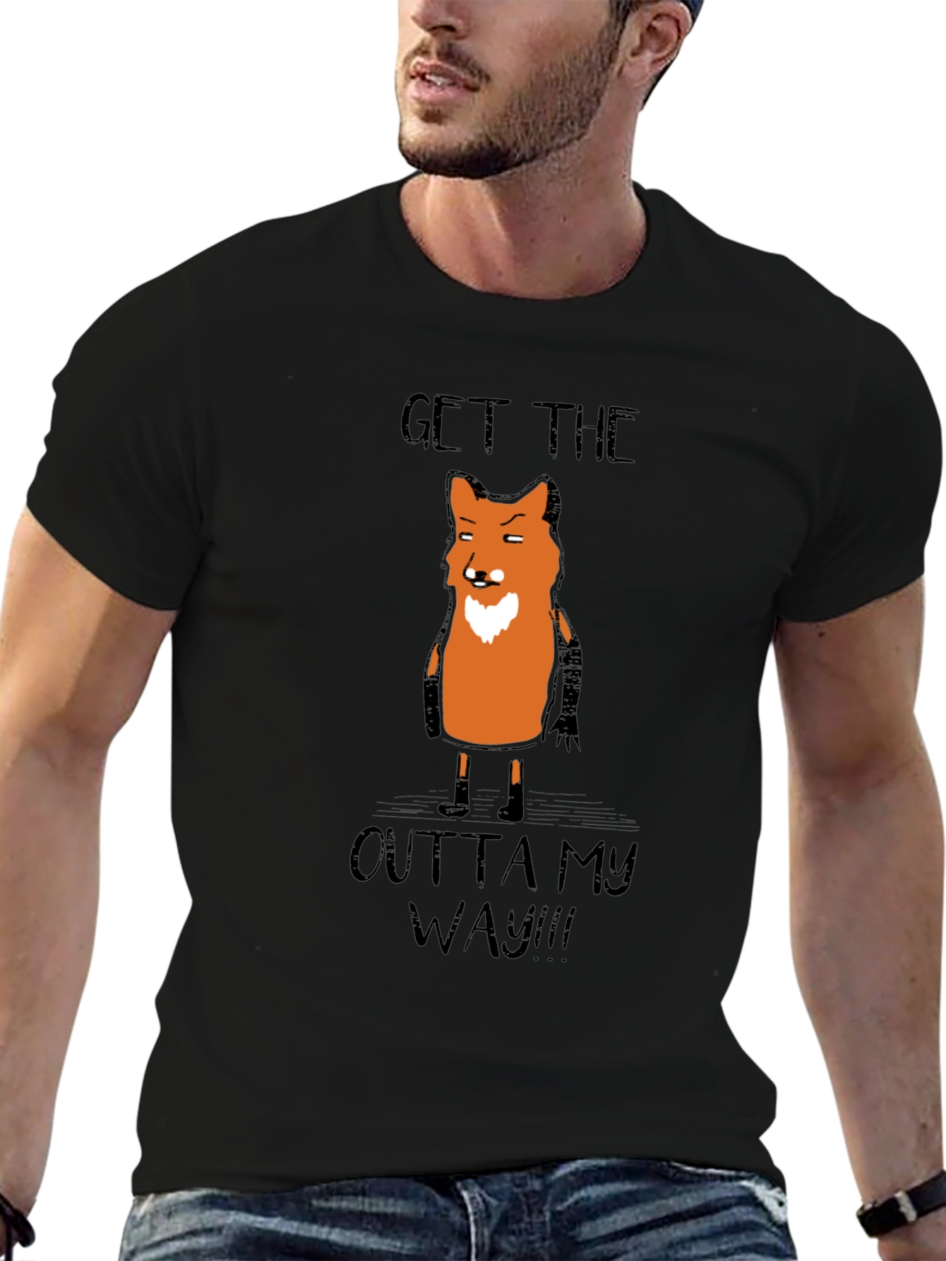 Get the Outta My Way Funny Fox Graphic Tee