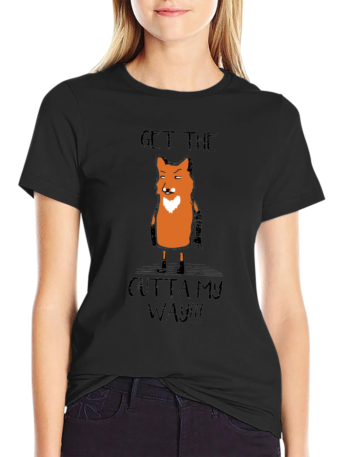 Get the Outta My Way Funny Fox Graphic Tee
