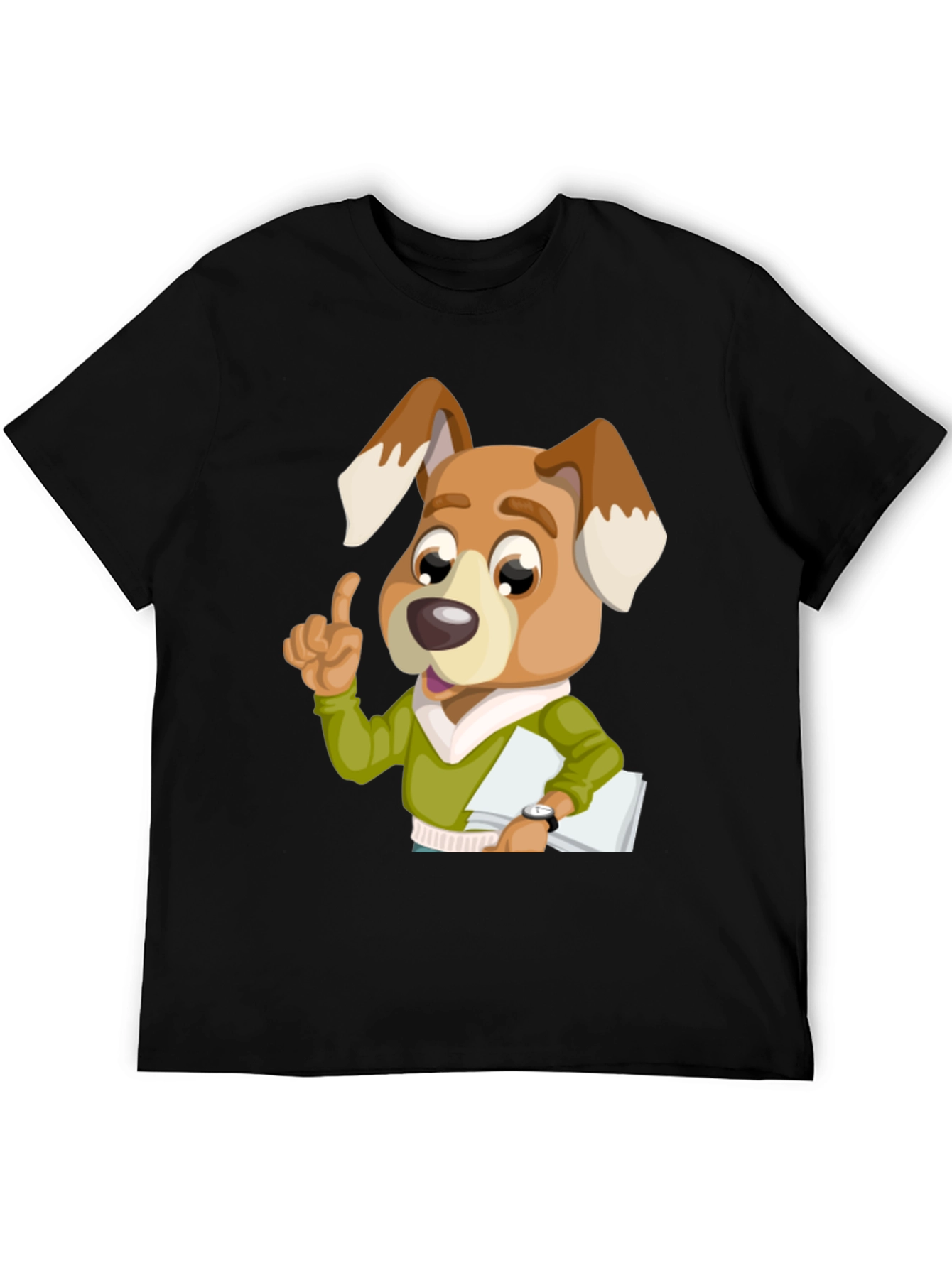 Funny Smart Dog Cartoon T-Shirt – Cute Dog Lover Graphic Tee