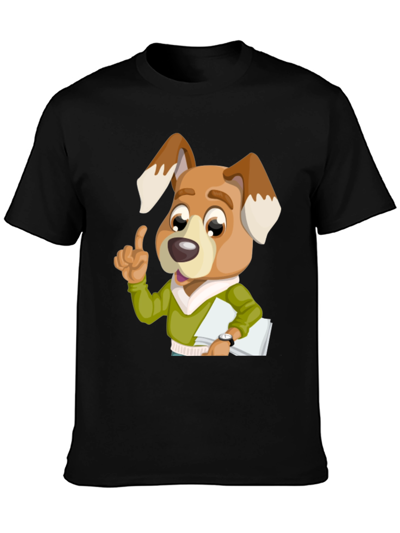Funny Smart Dog Cartoon T-Shirt – Cute Dog Lover Graphic Tee