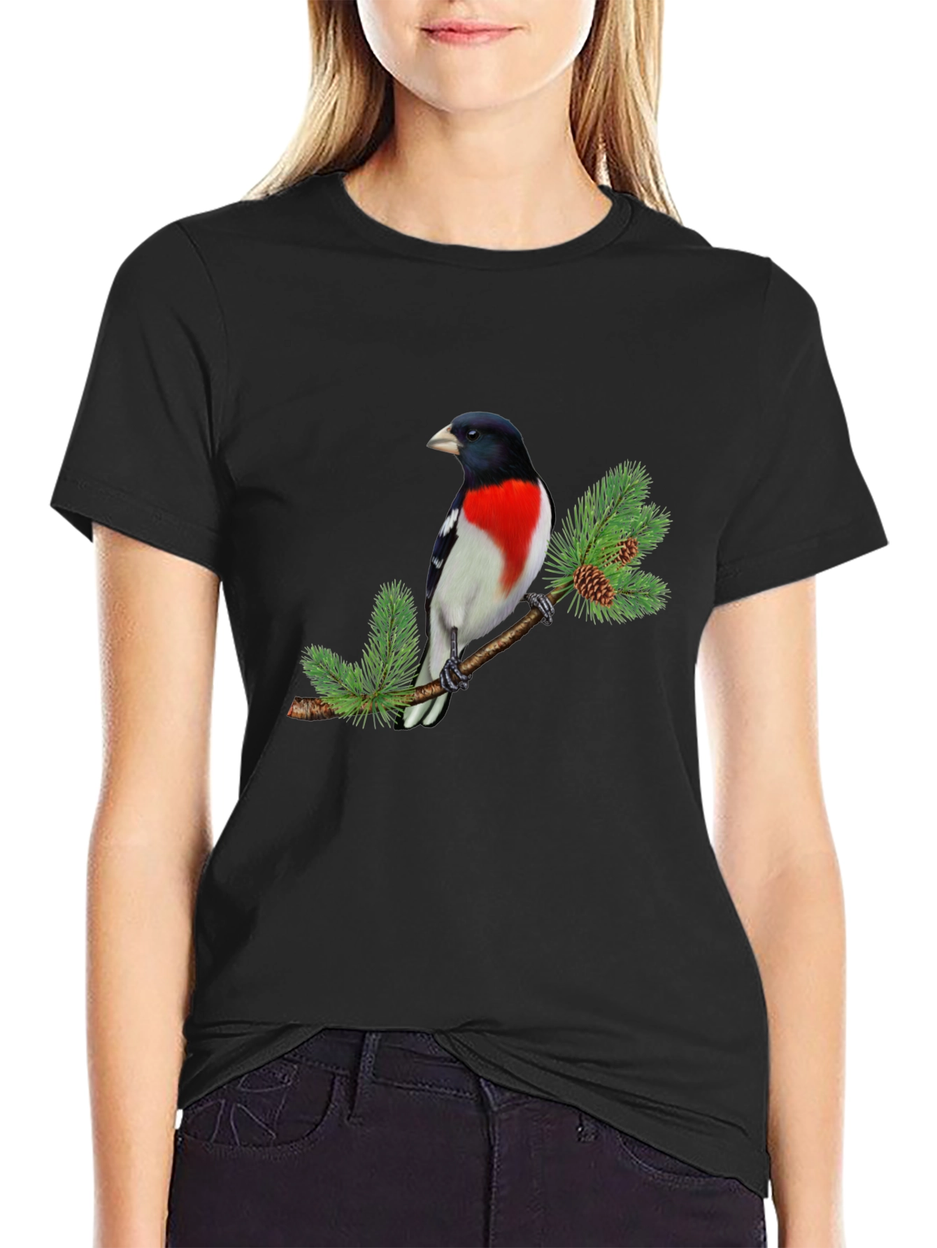 Rose-Breasted Grosbeak Bird Graphic Tee