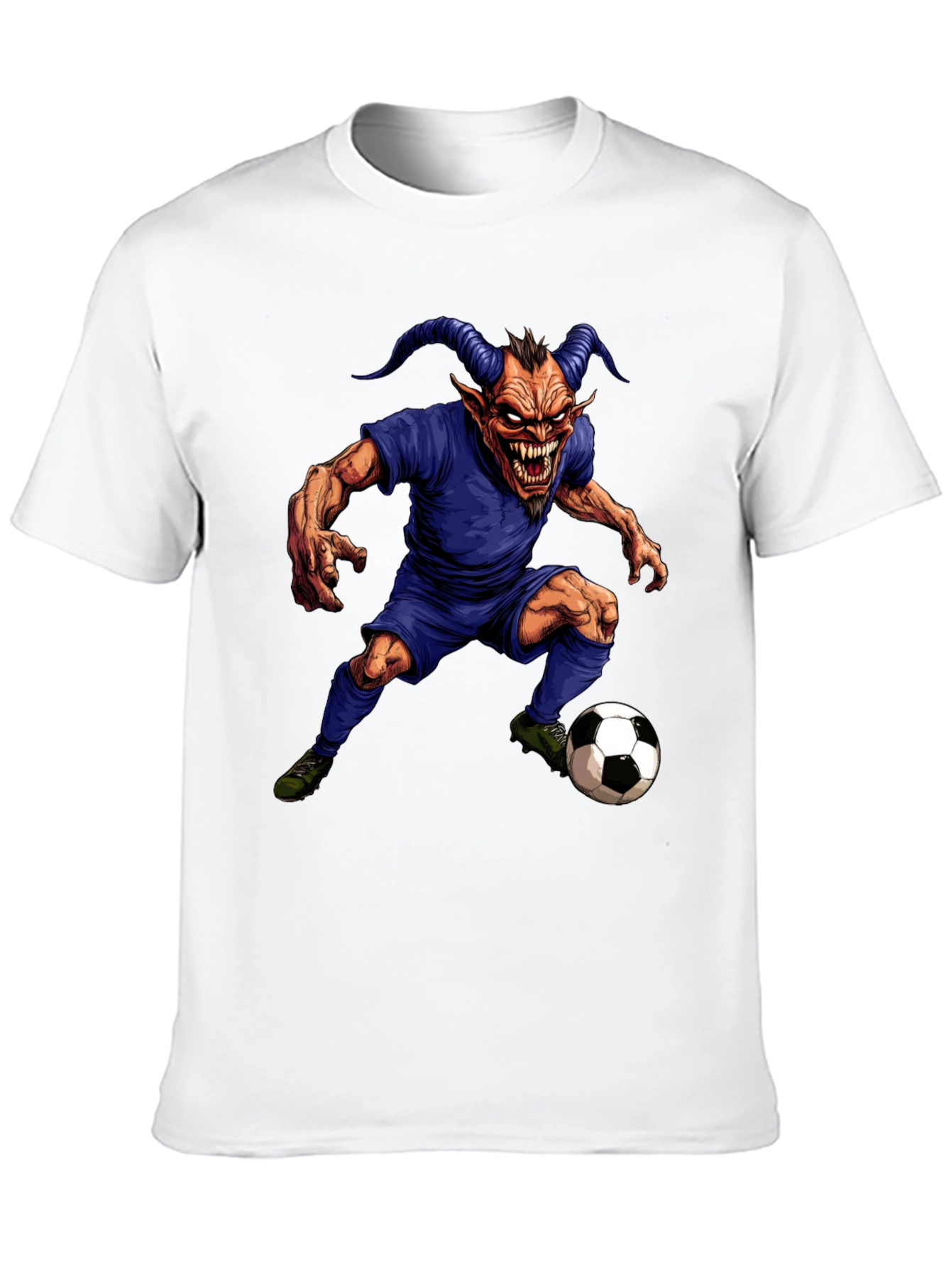 Devil Soccer Player Graphic T-Shirt