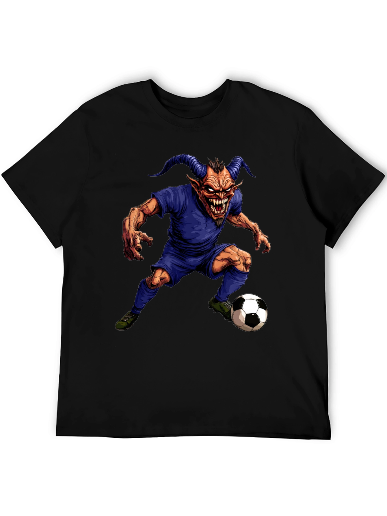 Devil Soccer Player Graphic T-Shirt